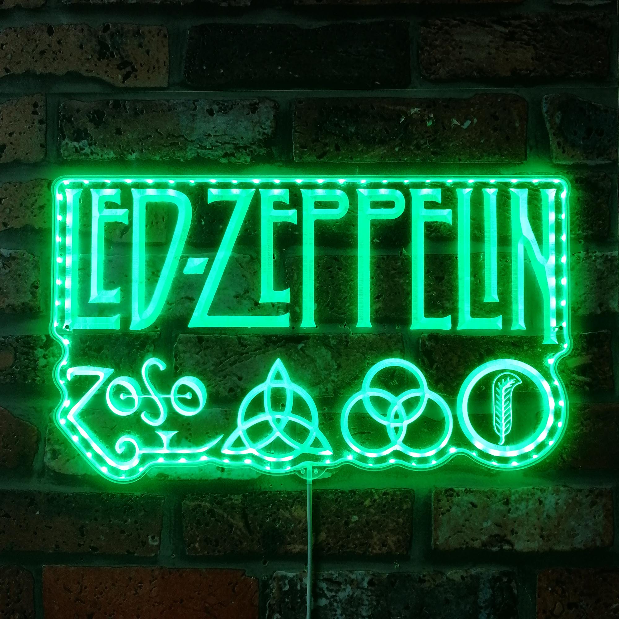 Led Zeppelin Dynamic RGB Edge Lit LED Sign