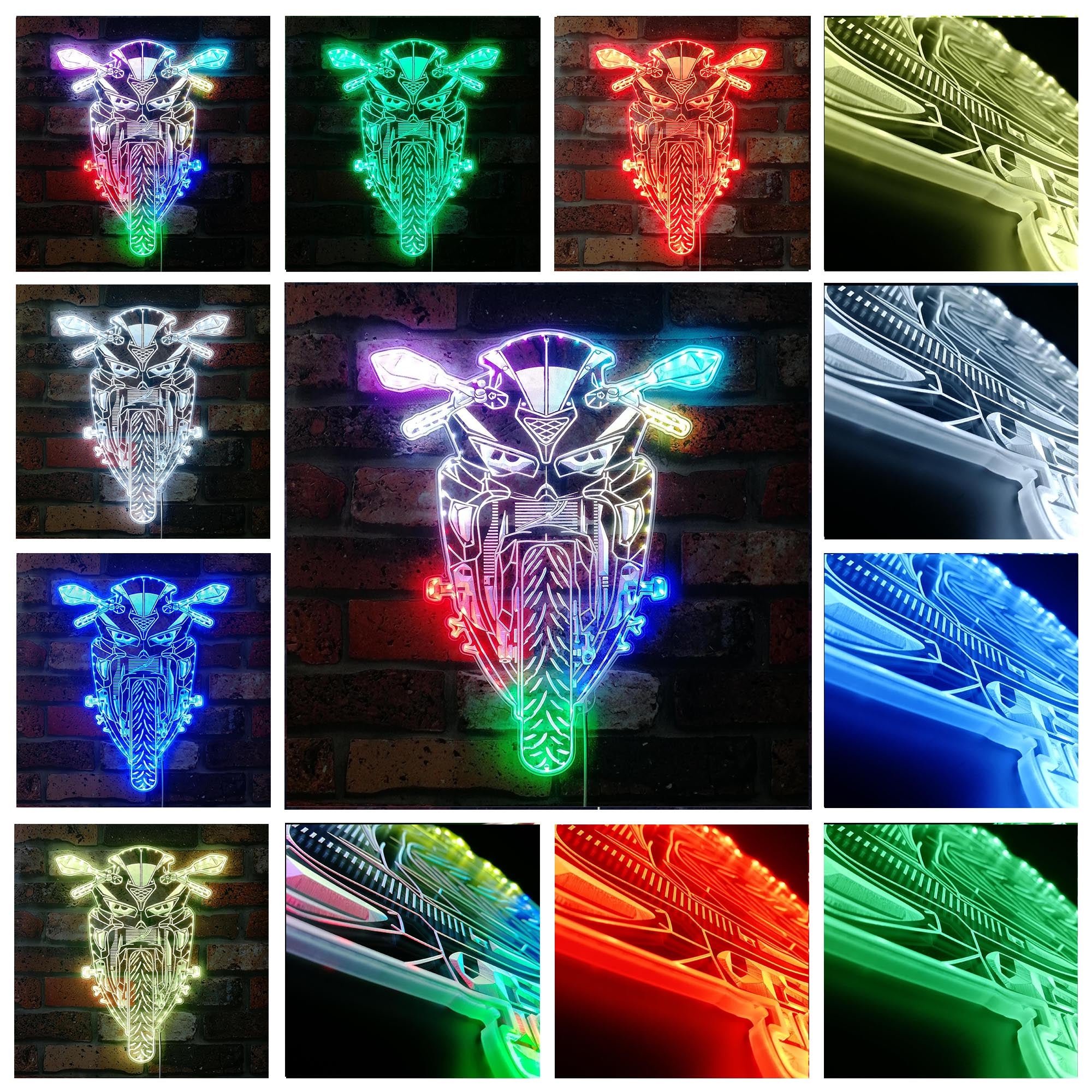 Motorcycles Dynamic RGB Edge Lit LED Sign