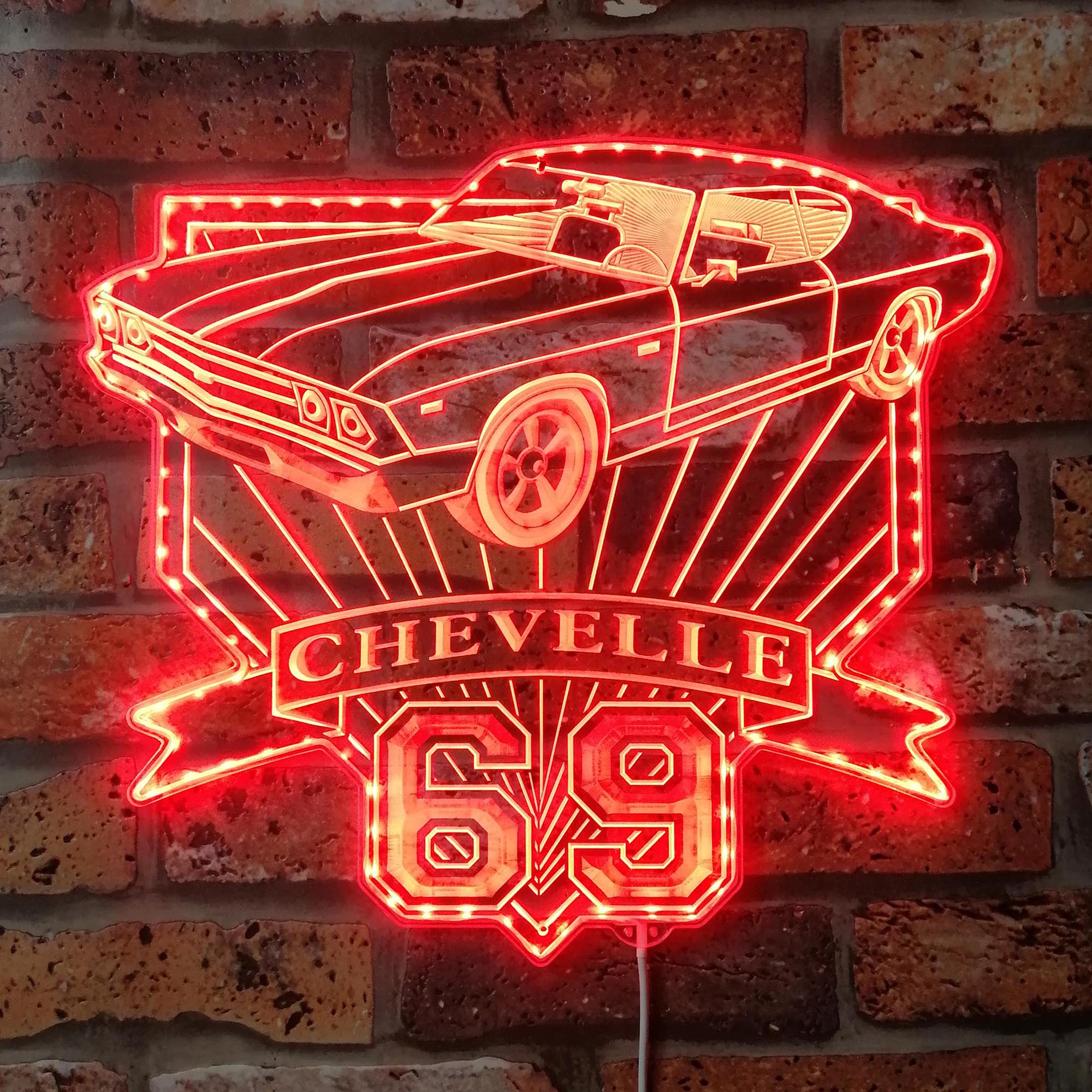 Chevrolet chevelle 1969 Dynamic RGB Edge Lit LED Sign