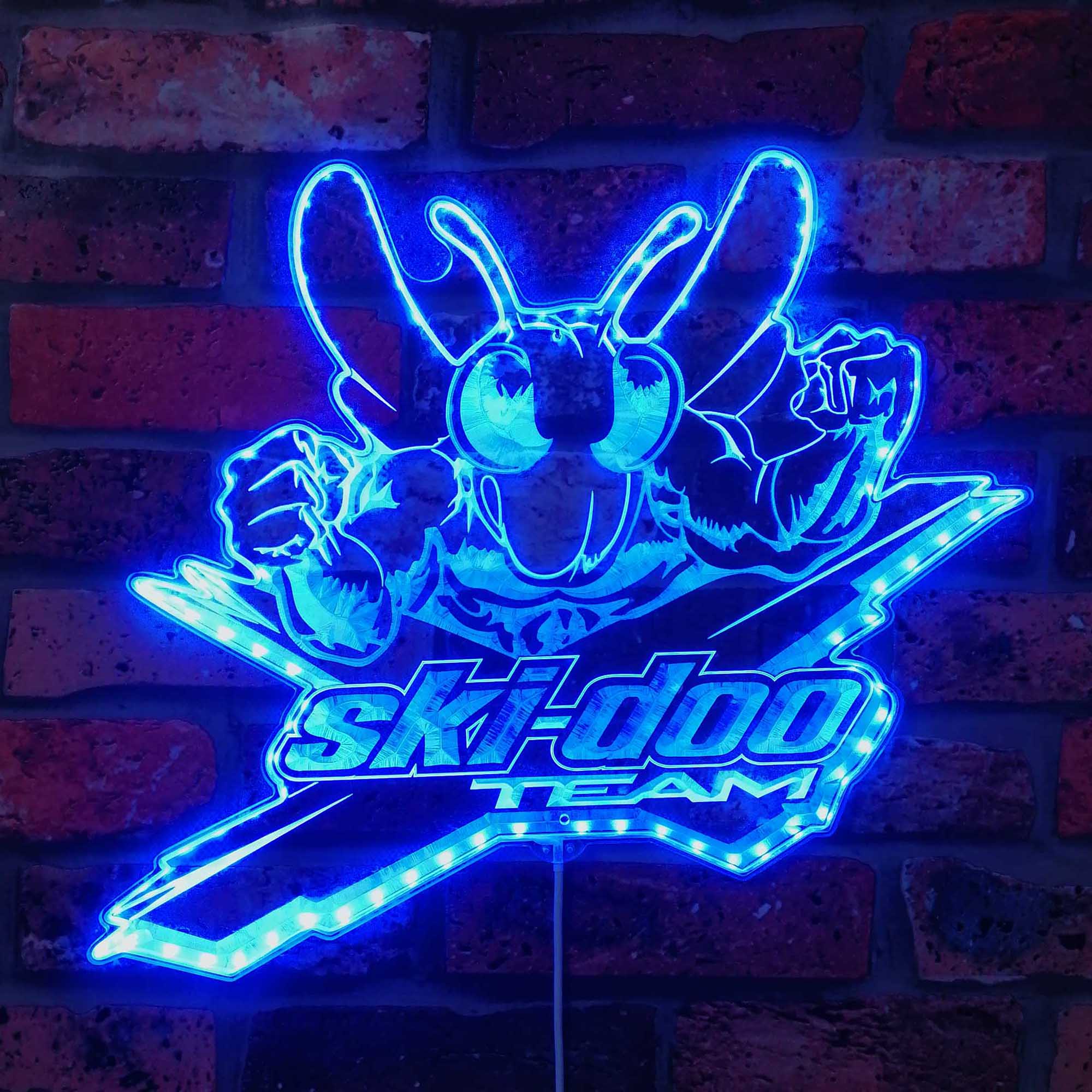 Ski-doo Angry Bee Dynamic RGB Edge Lit LED Sign