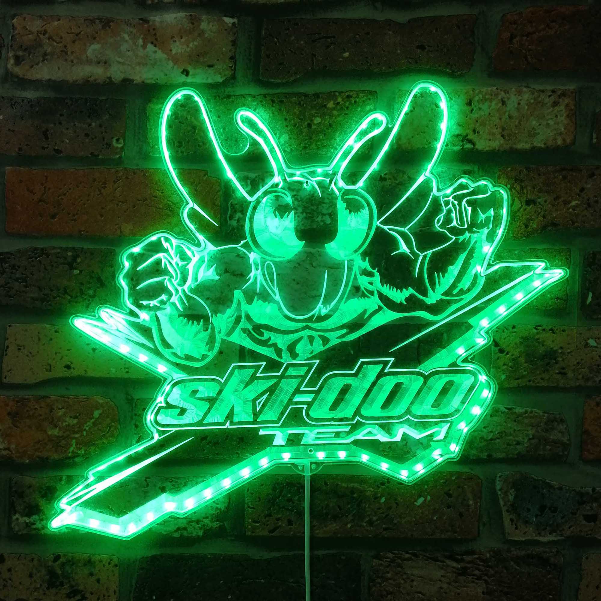 Ski-doo Angry Bee Dynamic RGB Edge Lit LED Sign