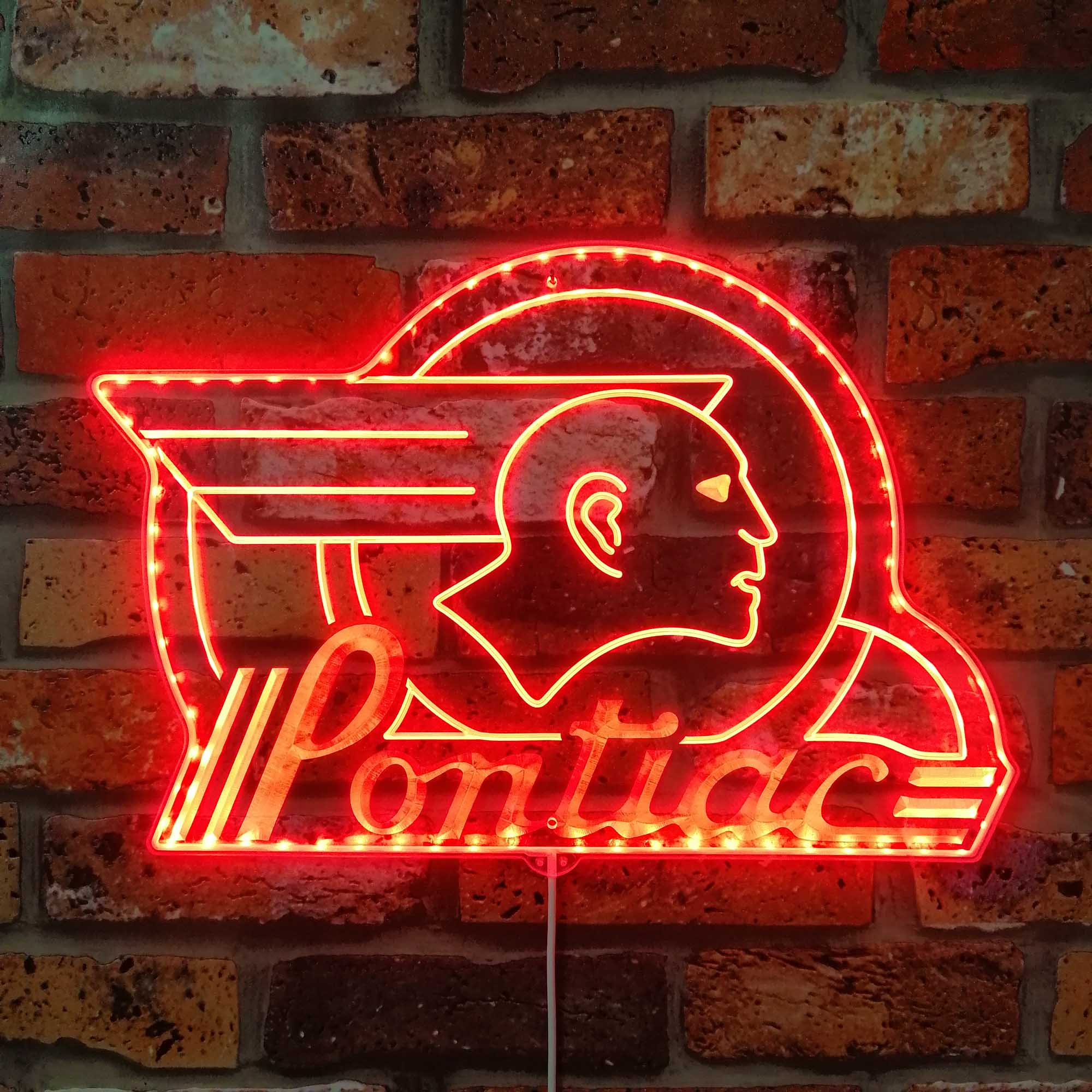 Pontiac Vintage 50s Dynamic RGB Edge Lit LED Sign