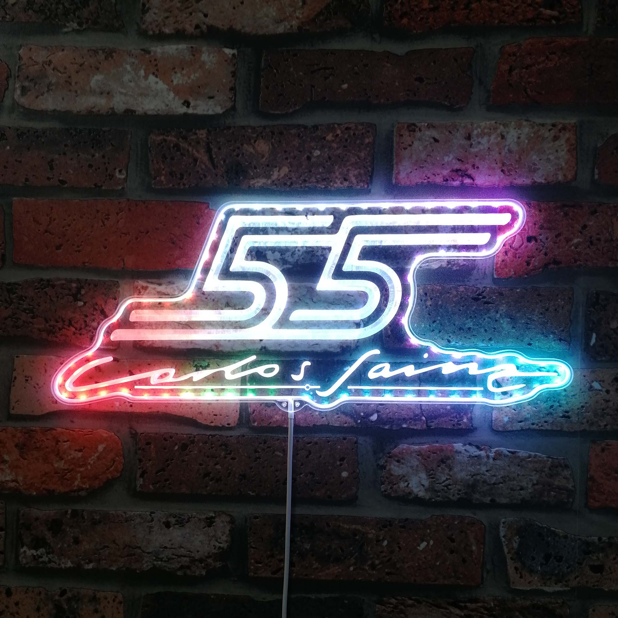 F1 Carlo Sainz 55 Dynamic RGB Edge Lit LED Sign