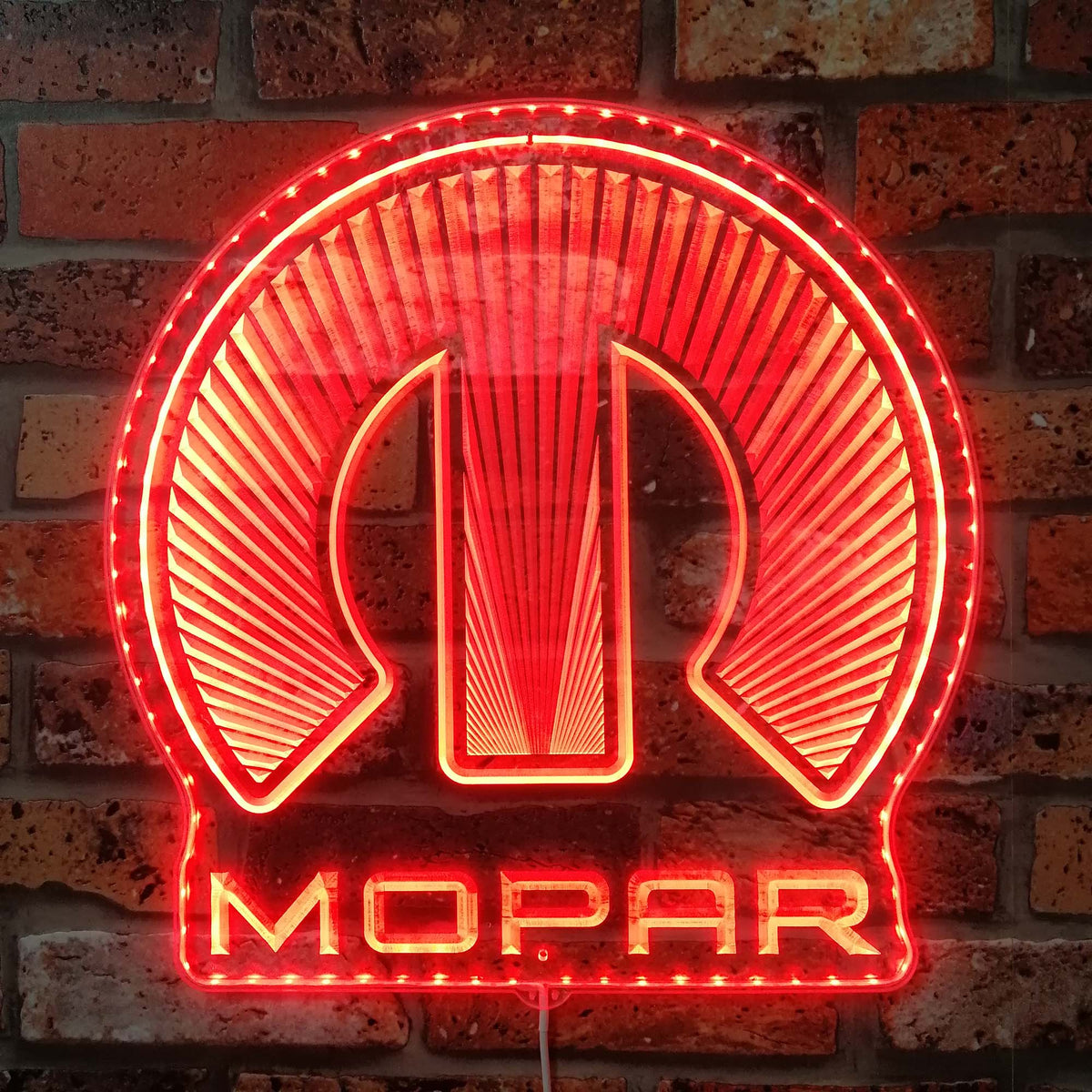 Mopar Led Rope Sign Mopar Dynamic RGB Edge Lit LED Sign | PROLEDSIGN – joyatwall