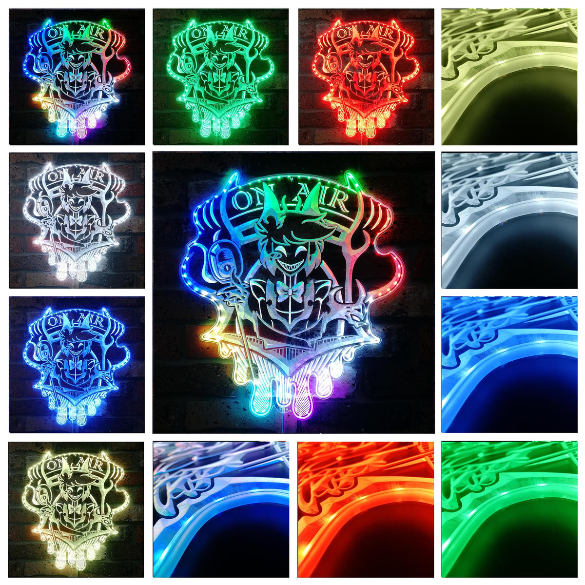 Demon Alastor Dynamic RGB Edge Lit LED Sign | PROLEDSIGN – joyatwall