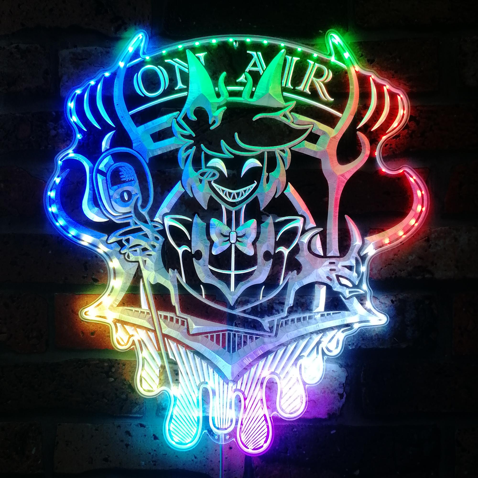 Demon Alastor Dynamic RGB Edge Lit LED Sign