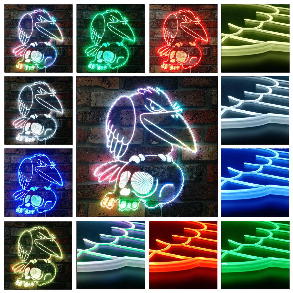Stark Raven Dynamic RGB Edge Lit LED Sign | PROLEDSIGN – joyatwall