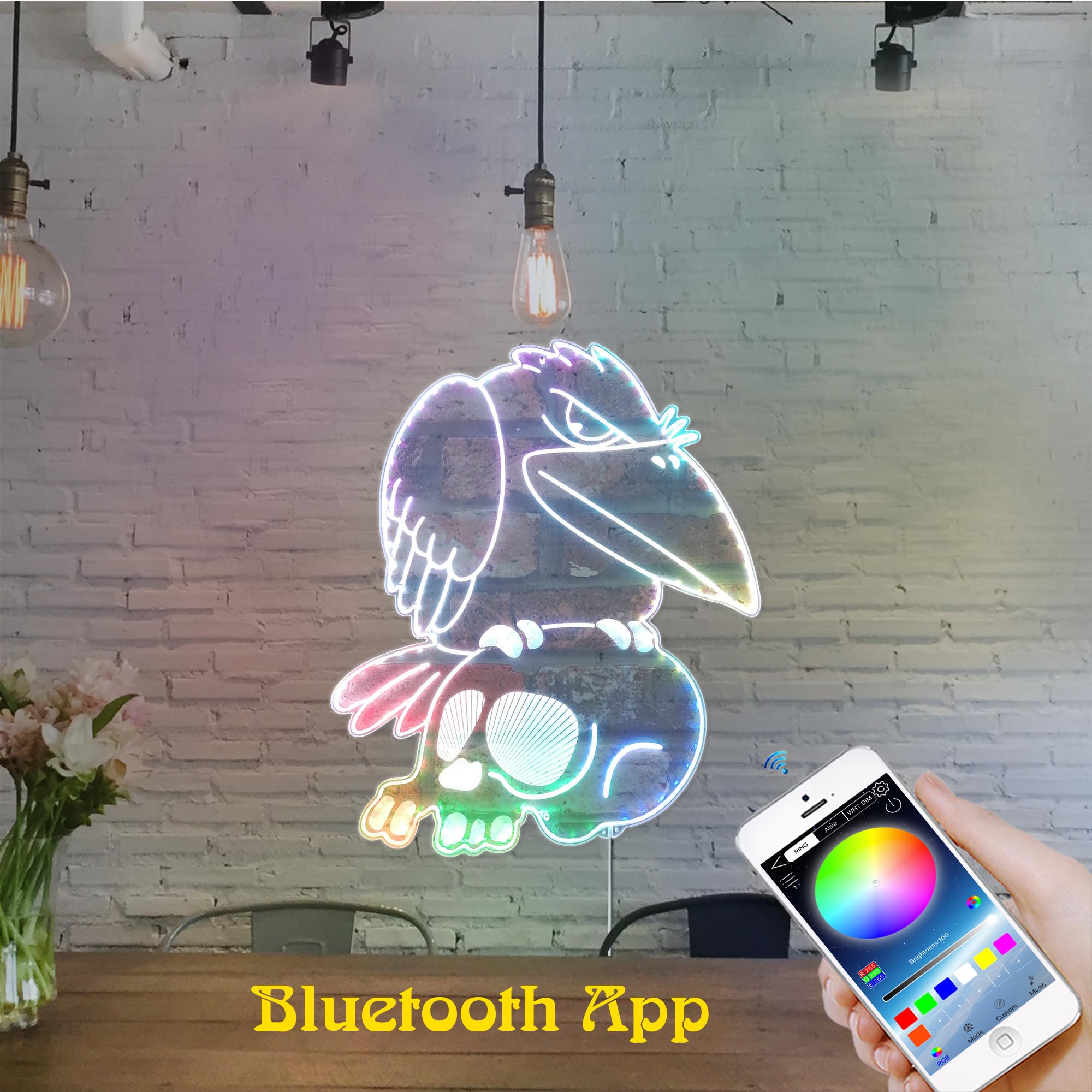 Stark Raven Dynamic RGB Edge Lit LED Sign