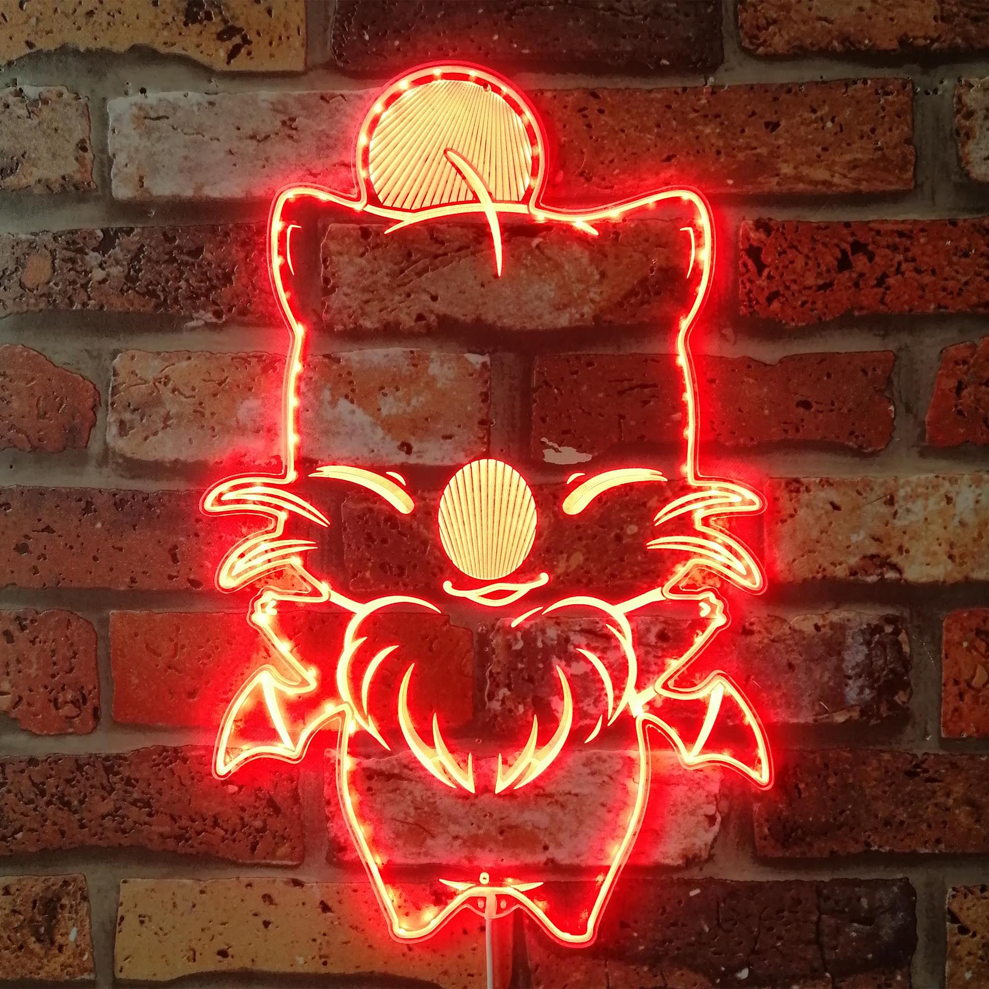 Moogle Kawaii Final Fantasy 7 Dynamic RGB Edge Lit LED Sign