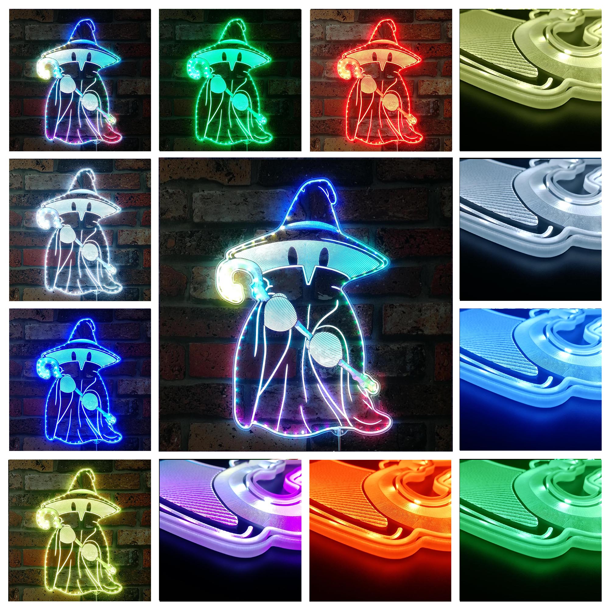 Final Fantasy Black Mage Dynamic RGB Edge Lit LED Sign