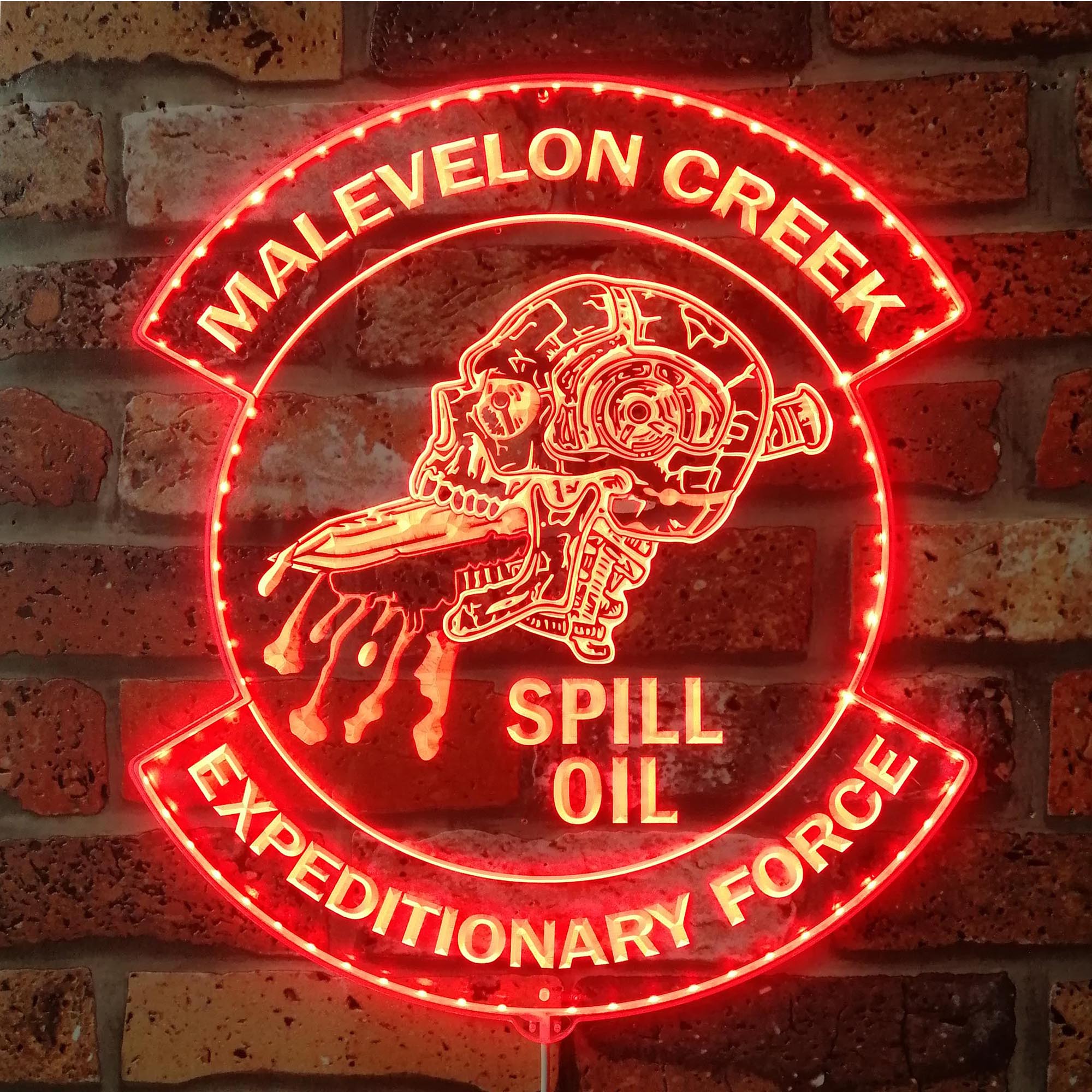 Helldivers MALEVELON CREEK Dynamic RGB Edge Lit LED Sign