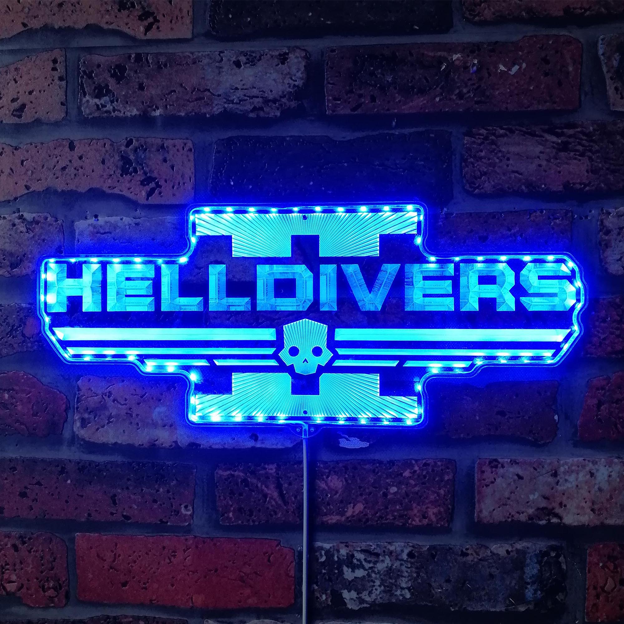 Helldivers Dynamic RGB Edge Lit LED Sign