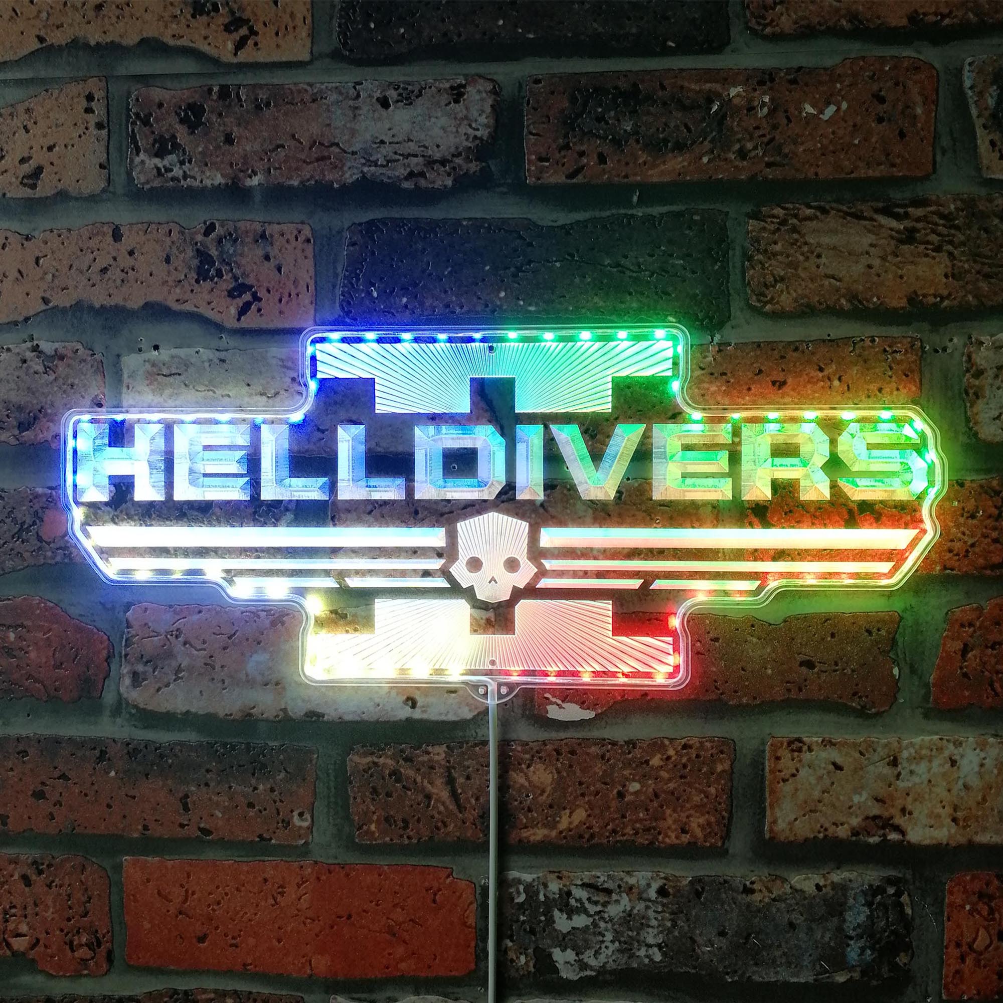 Helldivers Dynamic RGB Edge Lit LED Sign