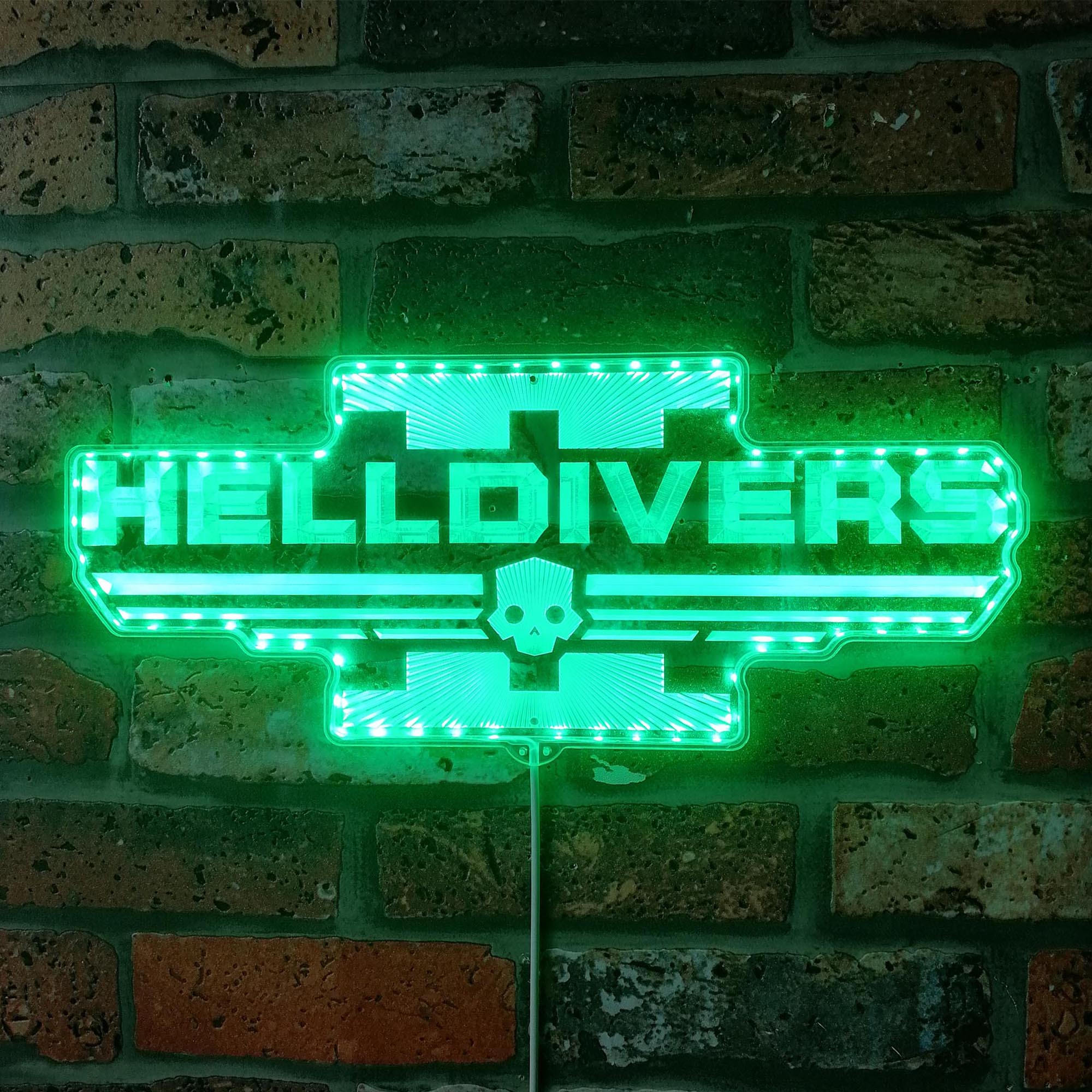 Helldivers Dynamic RGB Edge Lit LED Sign