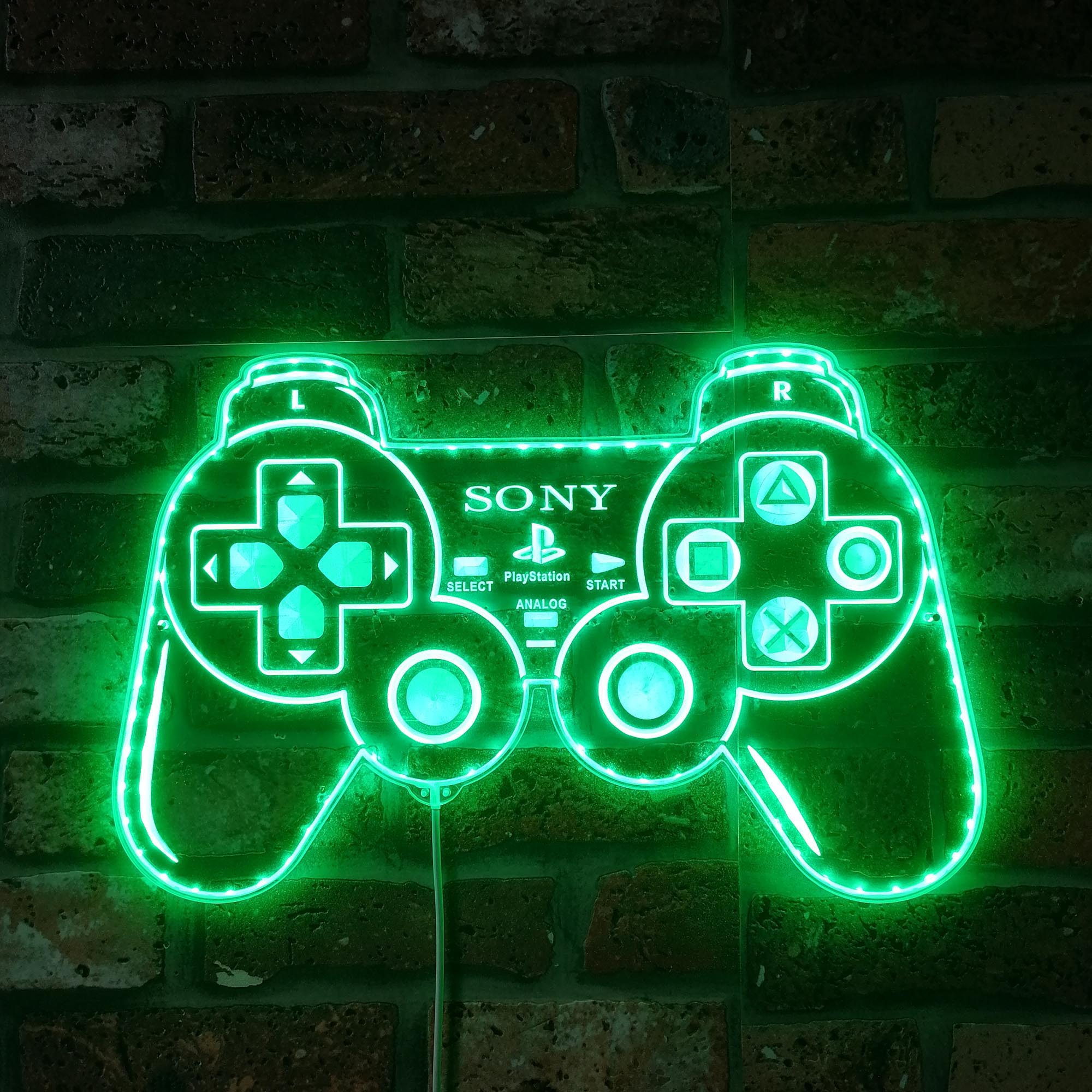 Playstation Game Controller Dynamic RGB Edge Lit LED Sign