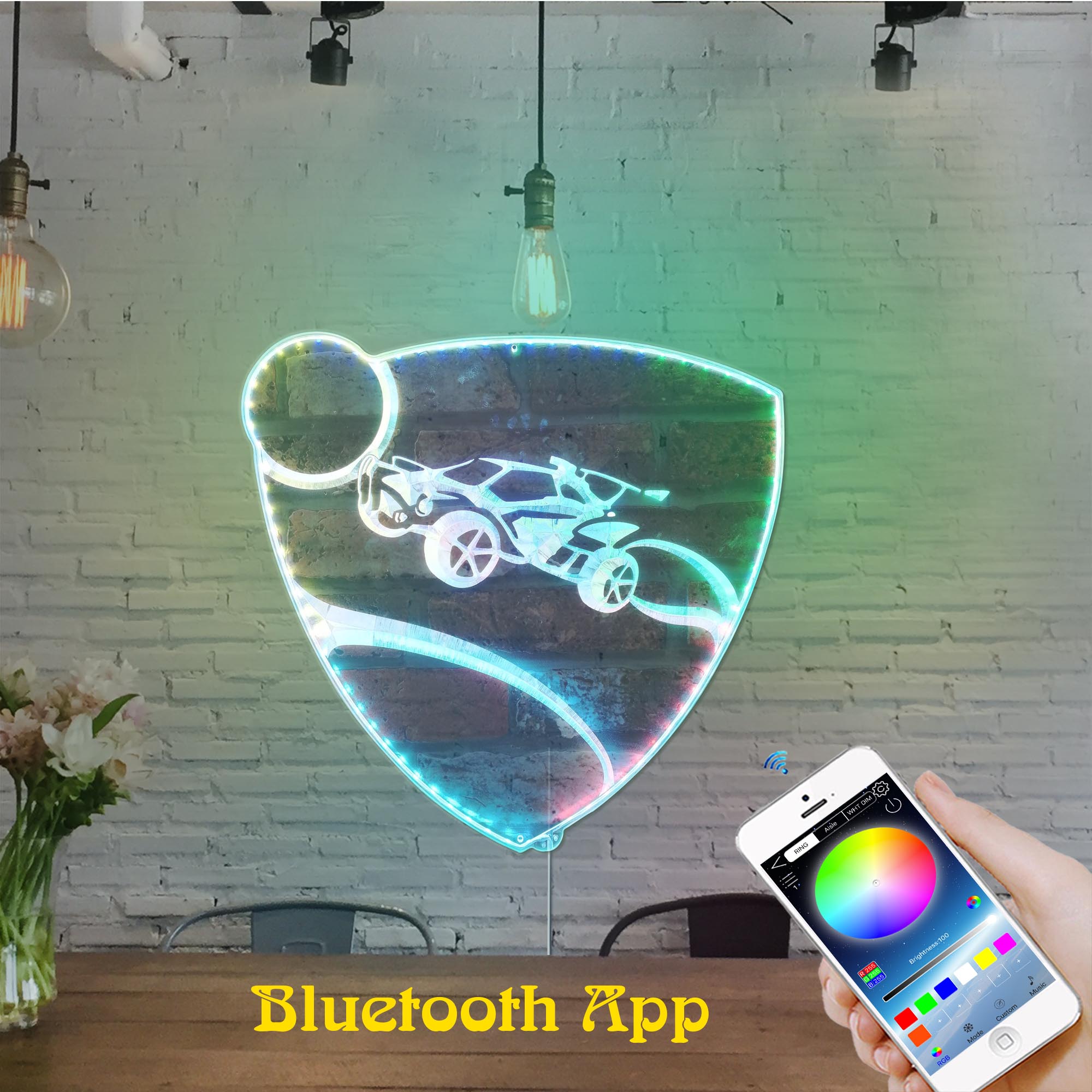 Rocket League Dynamic RGB Edge Lit LED Sign