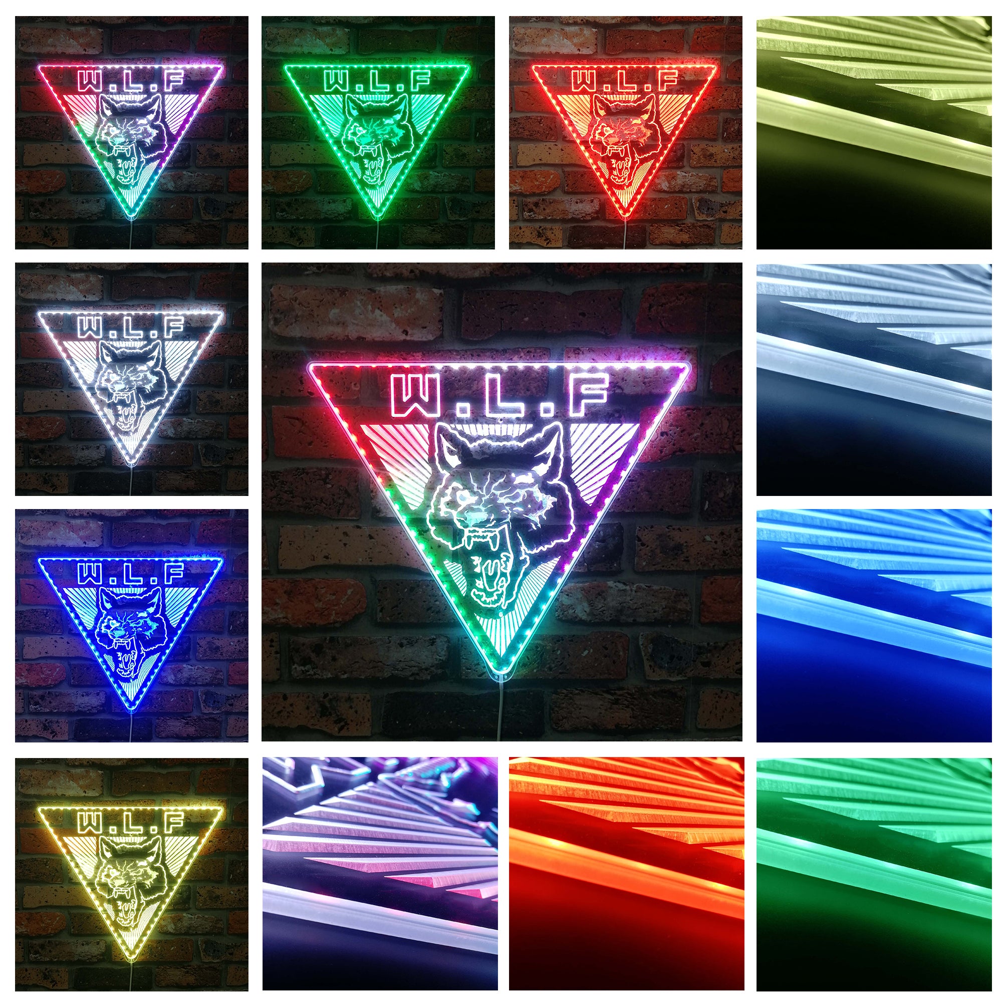 The Last of Us W.L.F Wolf  Neon LED Sign with Dynamic RGB Colors
