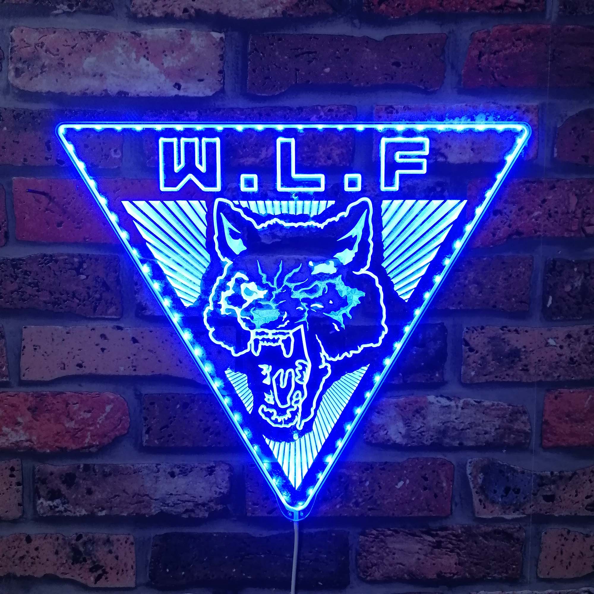 The Last of Us W.L.F Wolf  Neon LED Sign with Dynamic RGB Colors