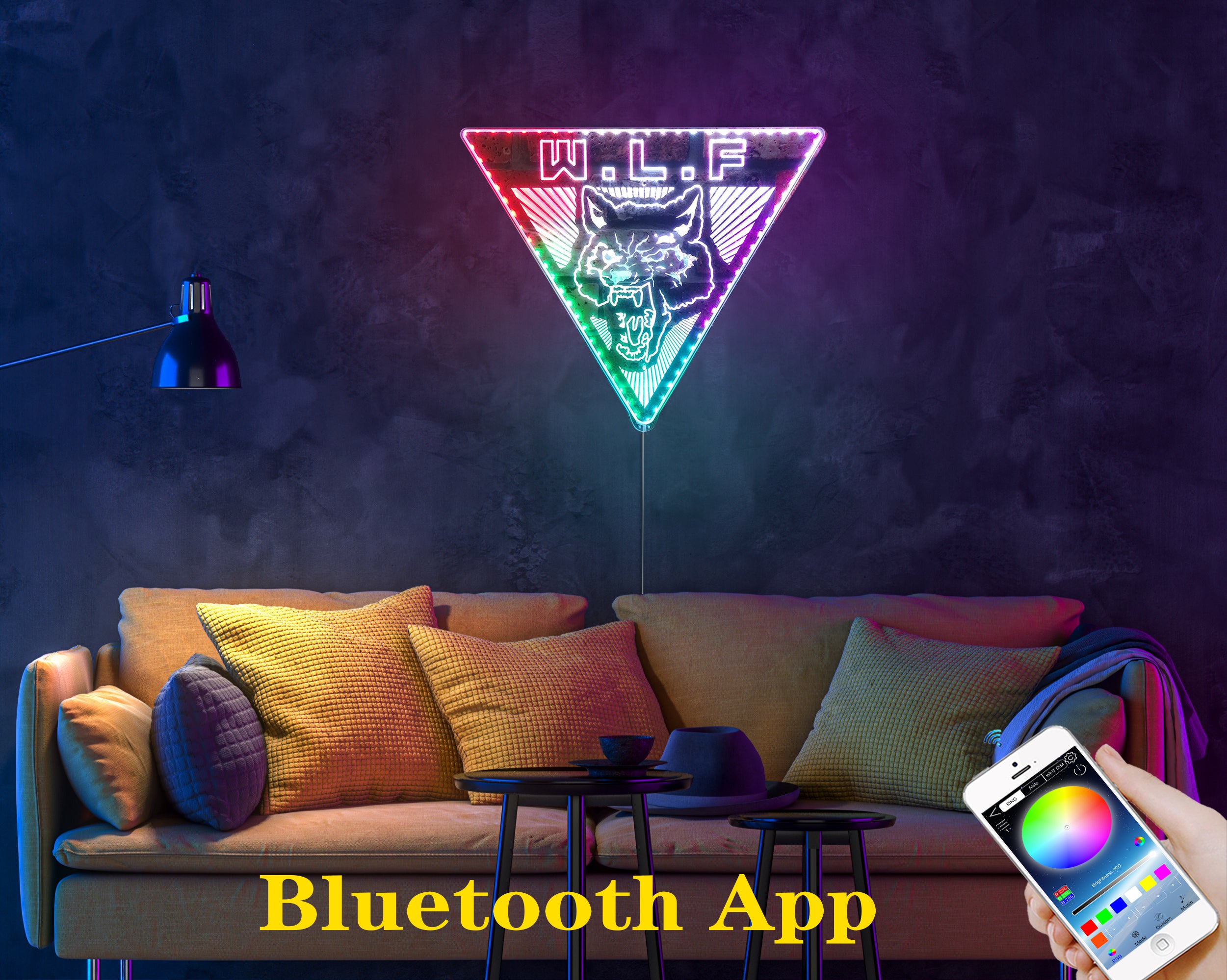 The Last of Us W.L.F Wolf  Neon LED Sign with Dynamic RGB Colors