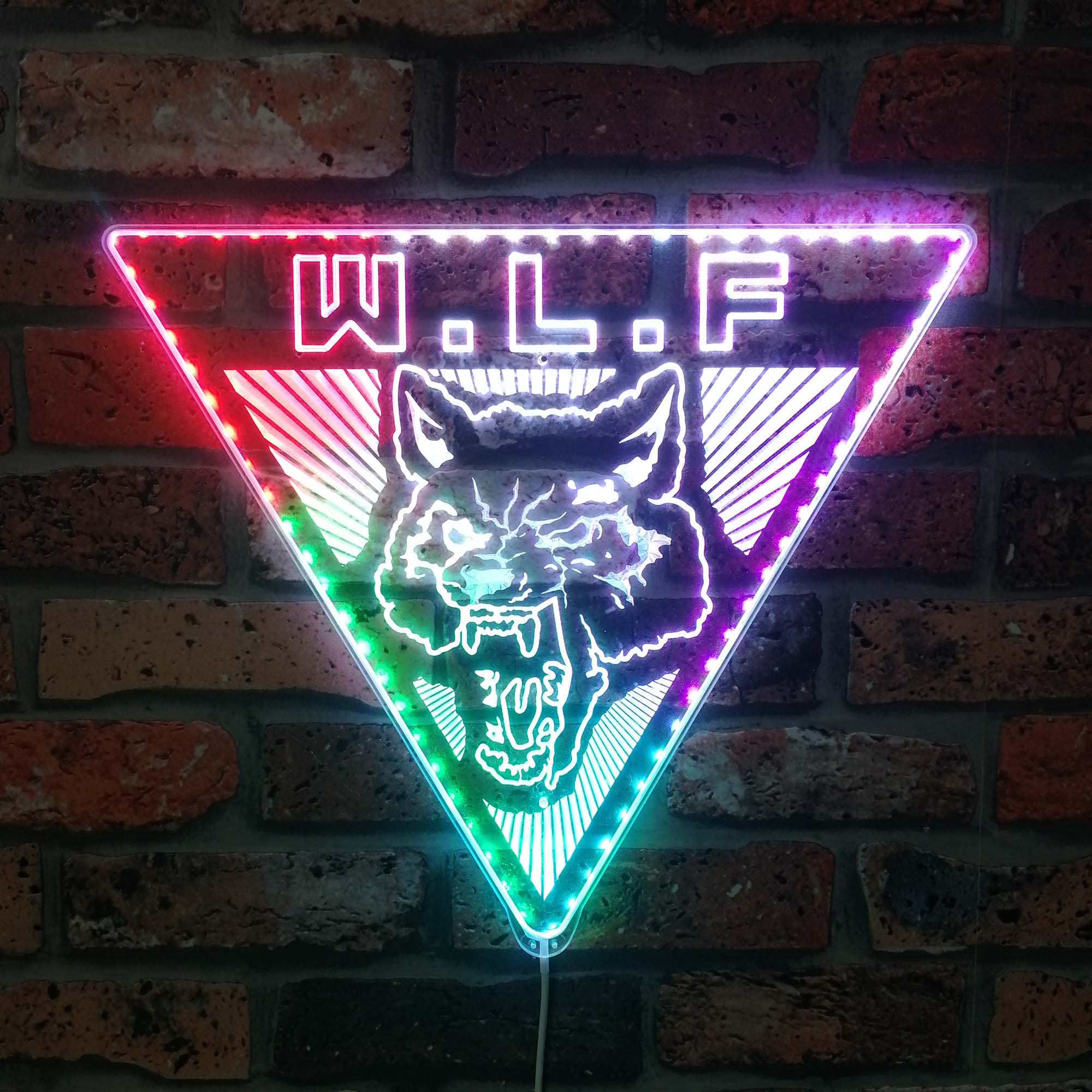 The Last of Us W.L.F Wolf  Neon LED Sign with Dynamic RGB Colors