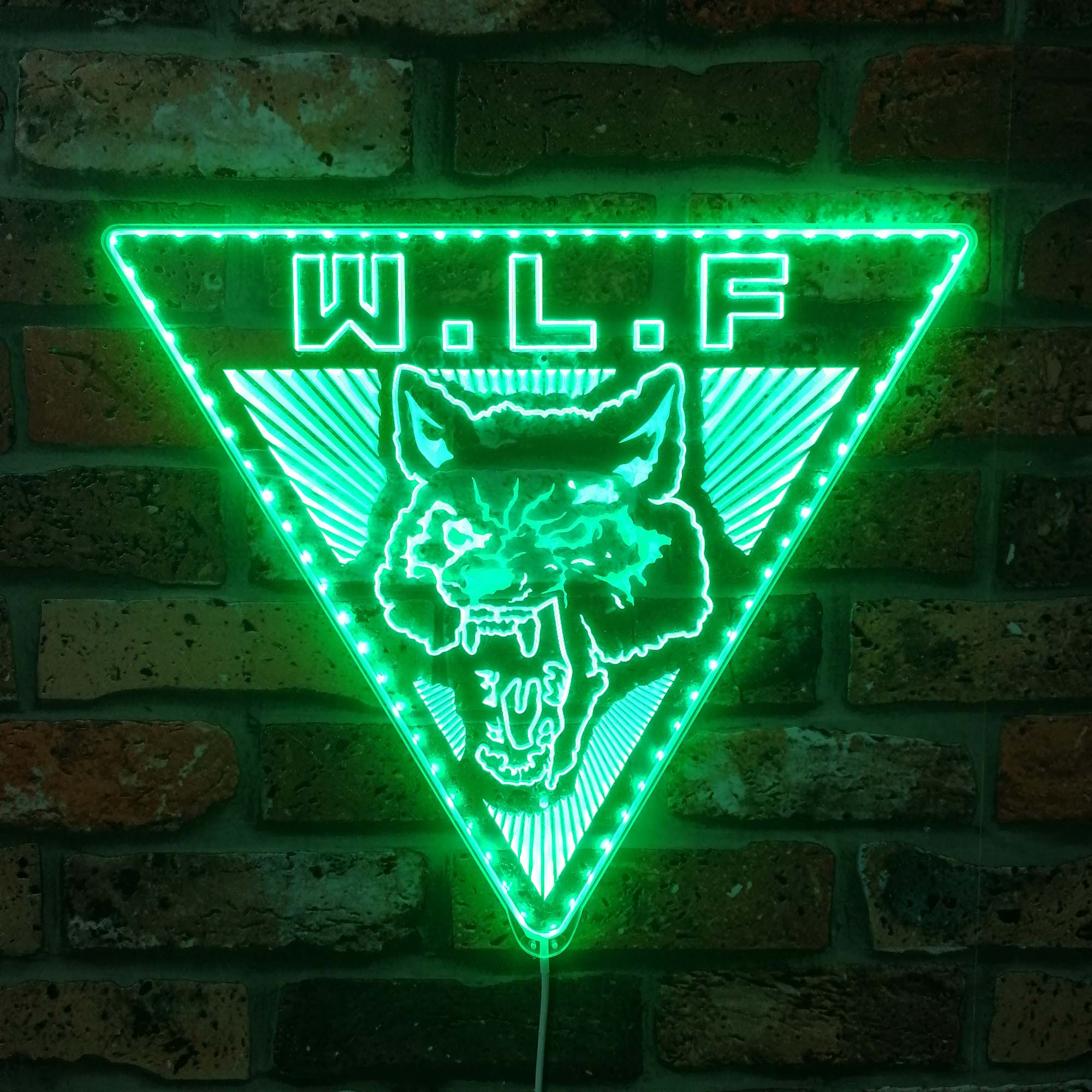 The Last of Us W.L.F Wolf  Neon LED Sign with Dynamic RGB Colors