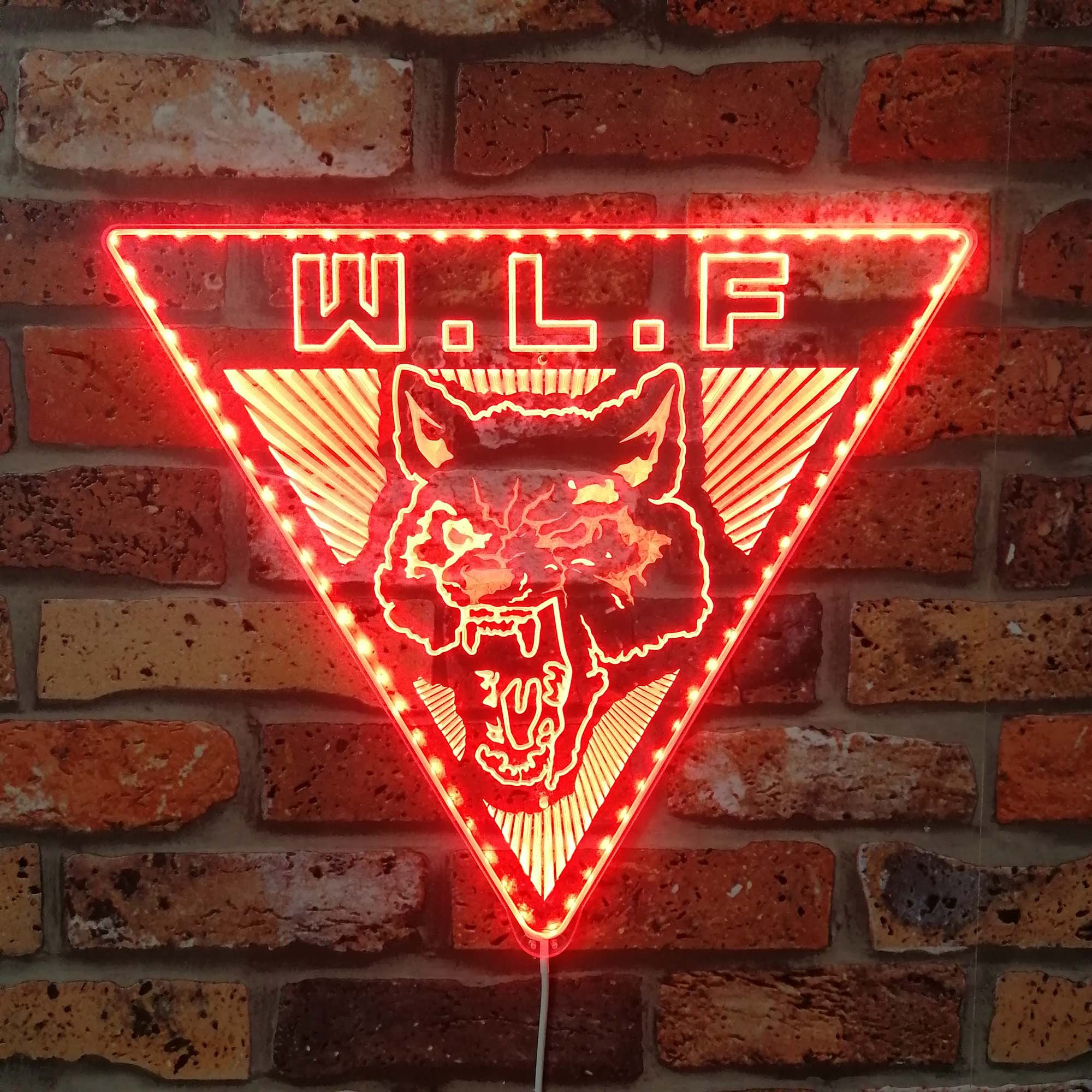 The Last of Us W.L.F Wolf  Neon LED Sign with Dynamic RGB Colors