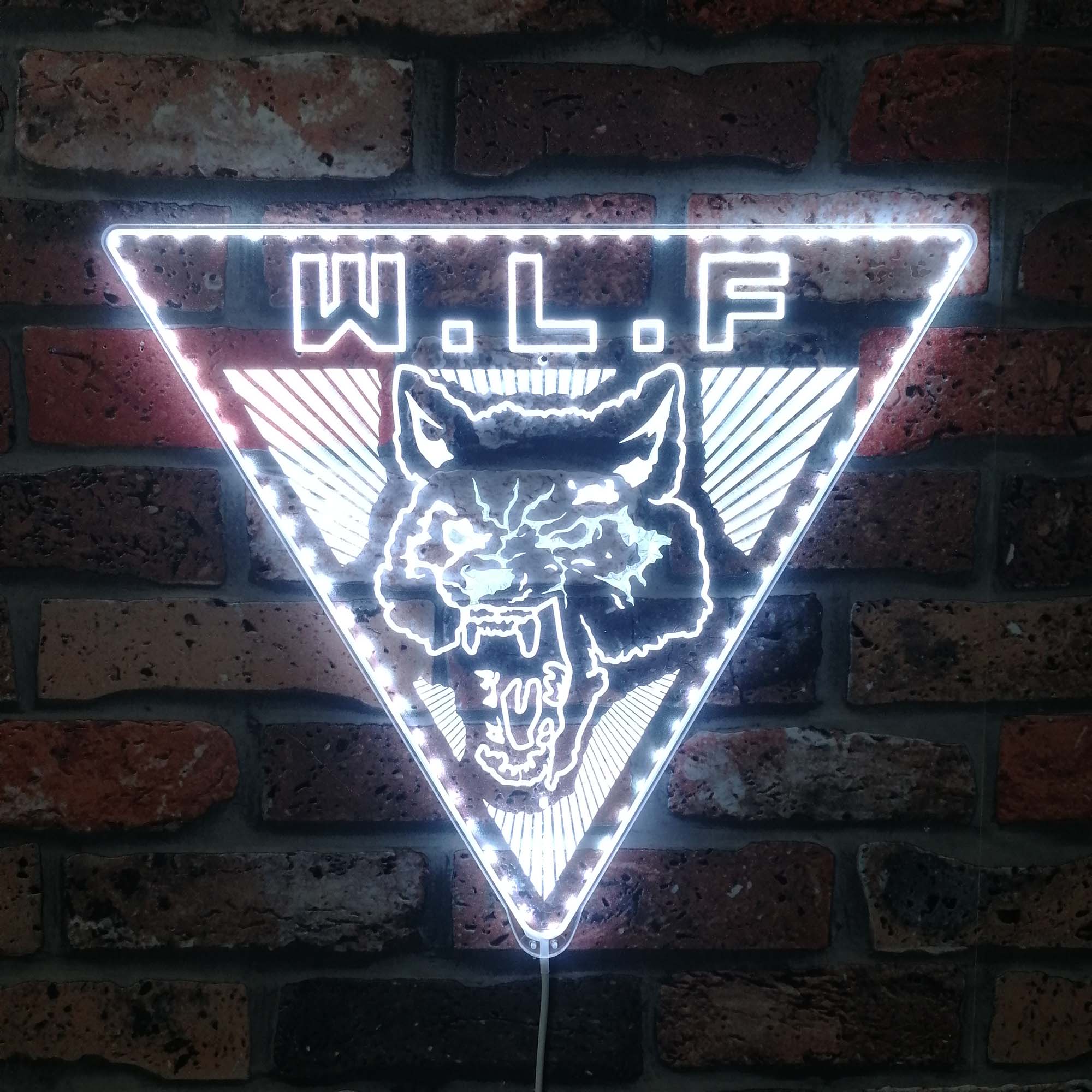 The Last of Us W.L.F Wolf  Neon LED Sign with Dynamic RGB Colors
