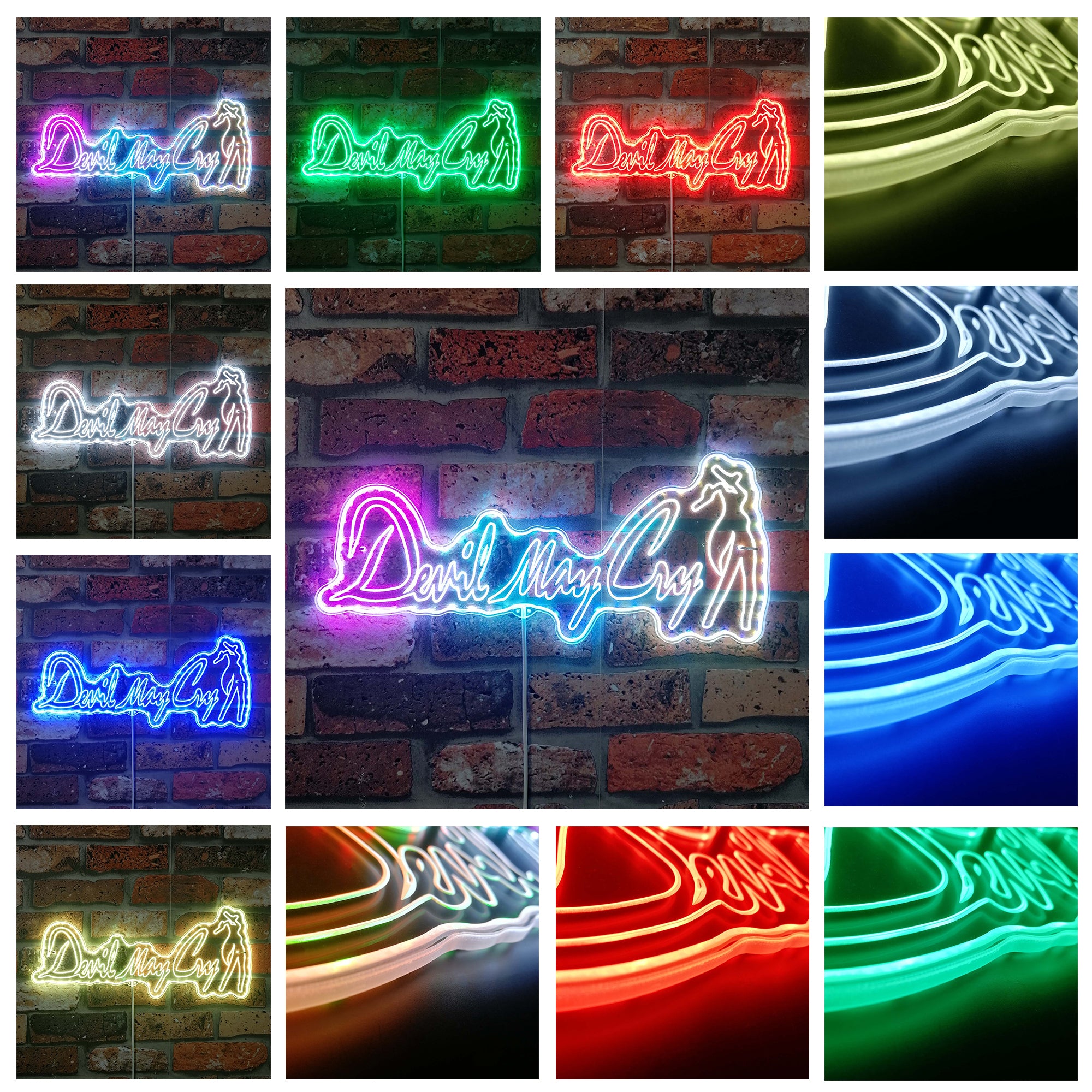 Devil May Cry  Neon LED Sign with Dynamic RGB Colors