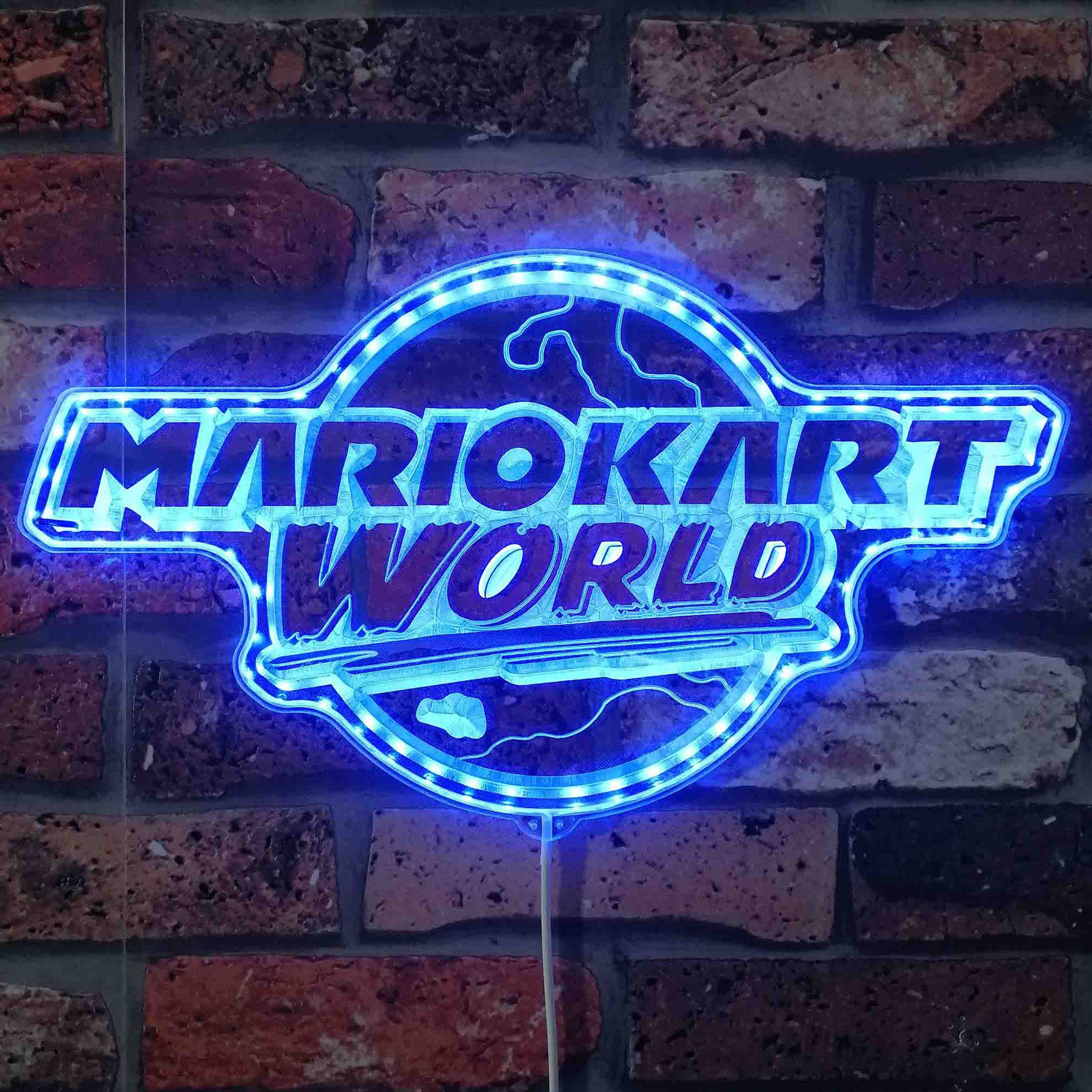 Mariokart World Neon LED Sign with Dynamic RGB Colors