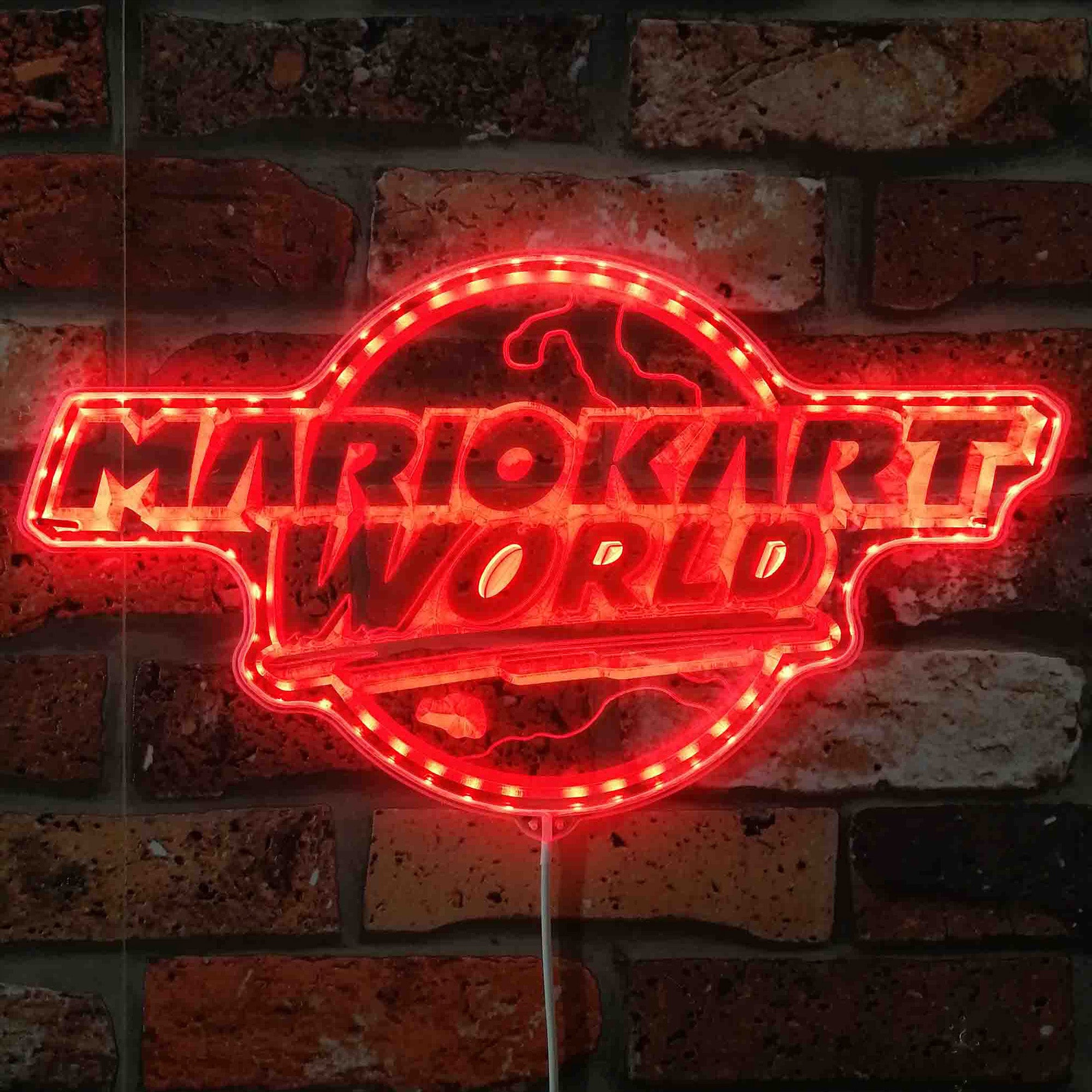 Mariokart World Neon LED Sign with Dynamic RGB Colors