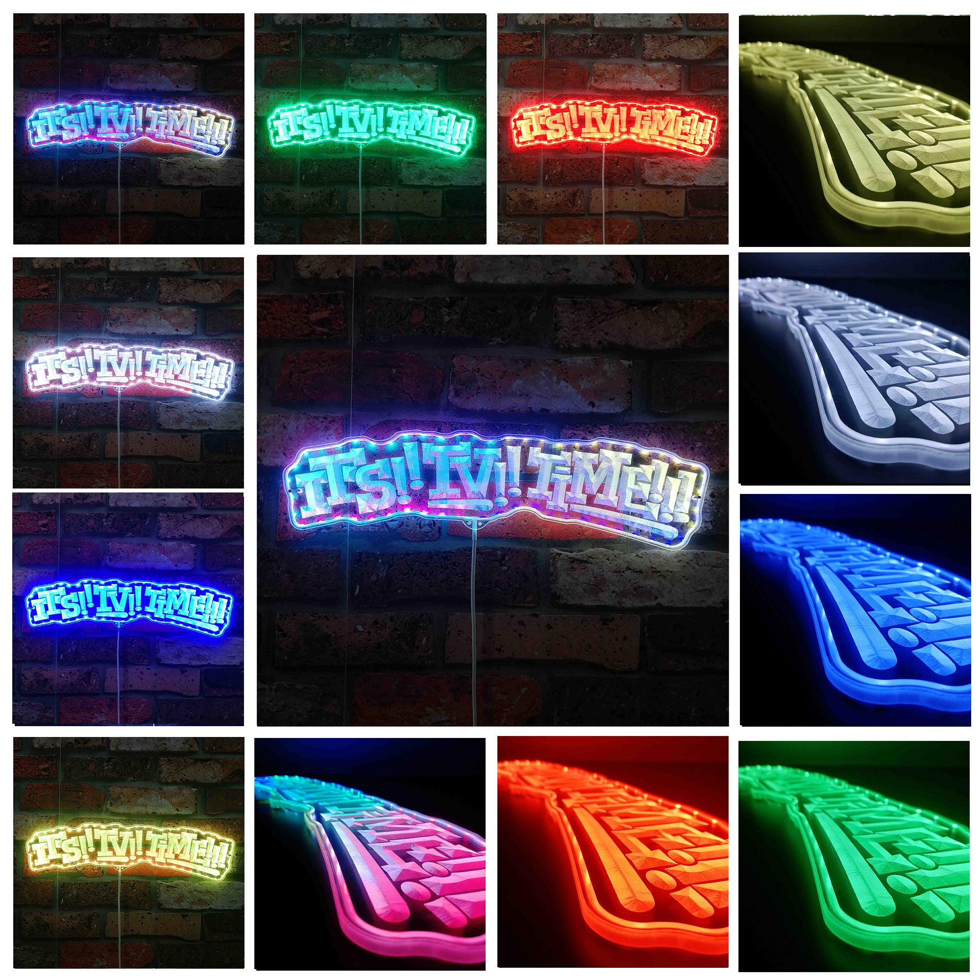 Deltarune Tenna It's TV Time Neon LED Sign with Dynamic RGB Colors