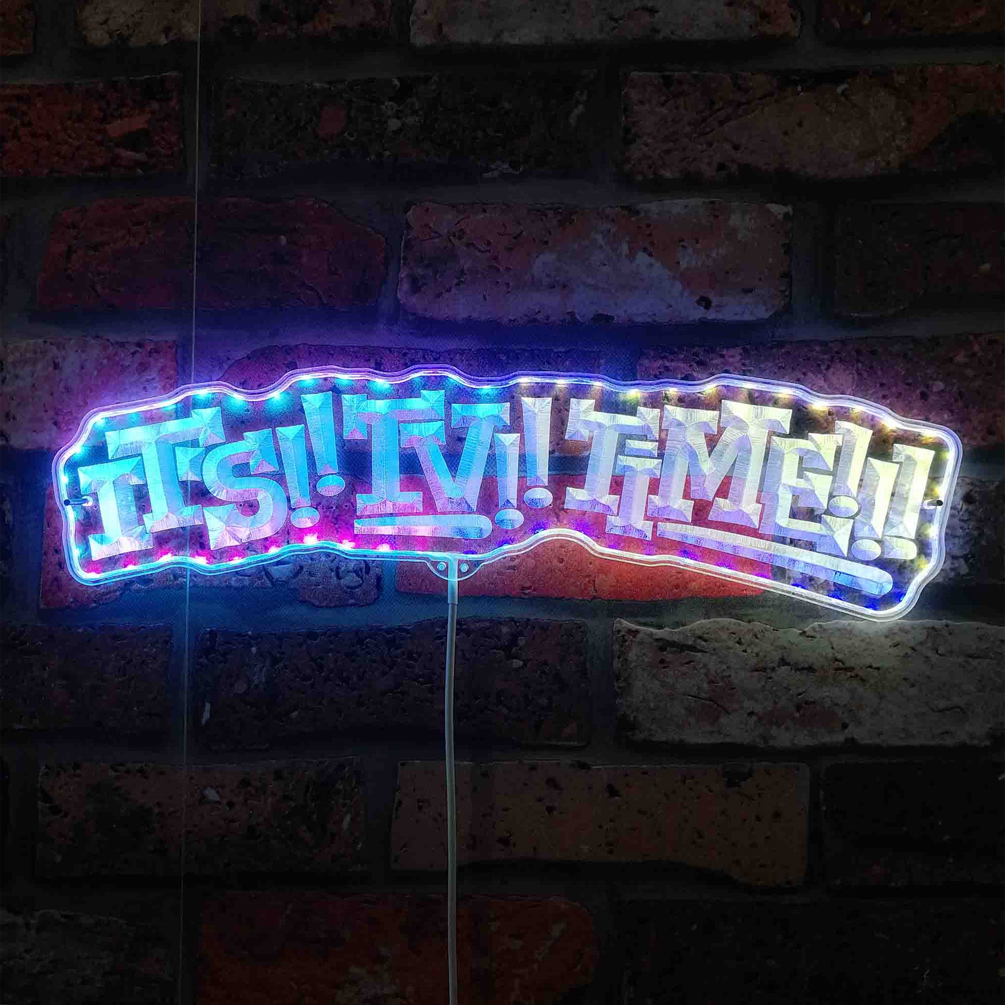 Deltarune Tenna It's TV Time Neon LED Sign with Dynamic RGB Colors