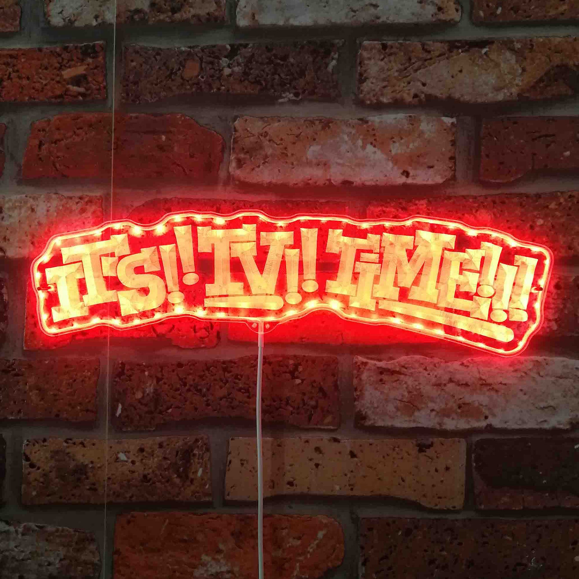 Deltarune Tenna It's TV Time Neon LED Sign with Dynamic RGB Colors