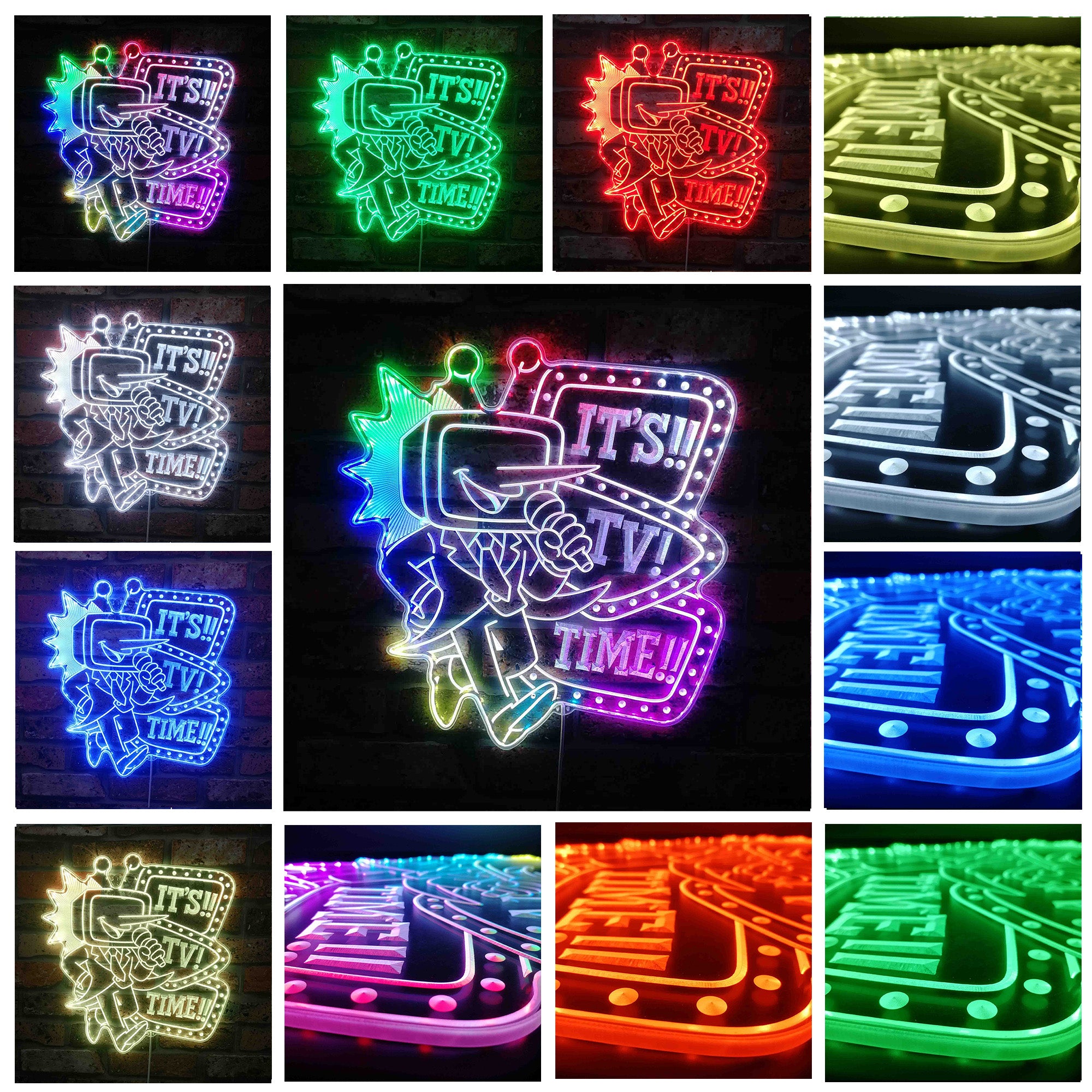Deltarune It's TV Time Neon LED Sign with Dynamic RGB Colors