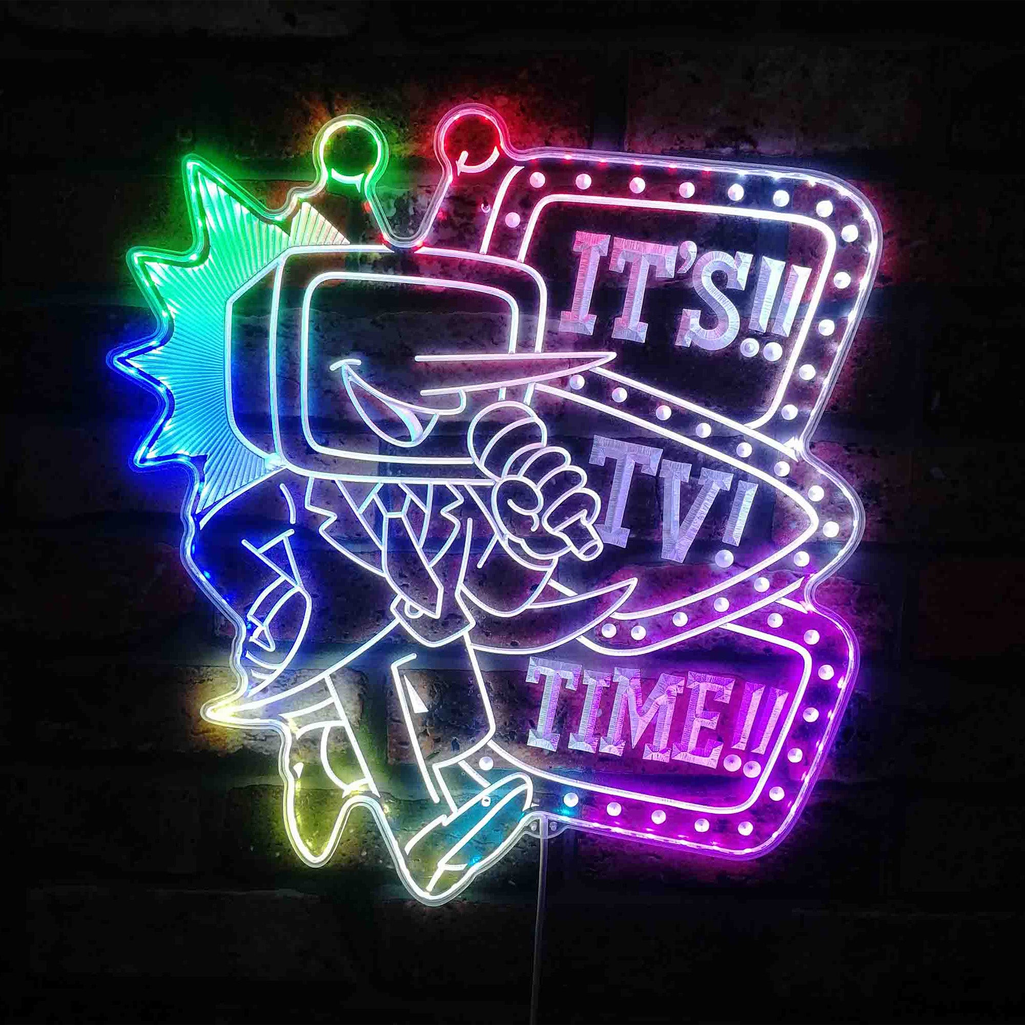 Deltarune It's TV Time Neon LED Sign with Dynamic RGB Colors