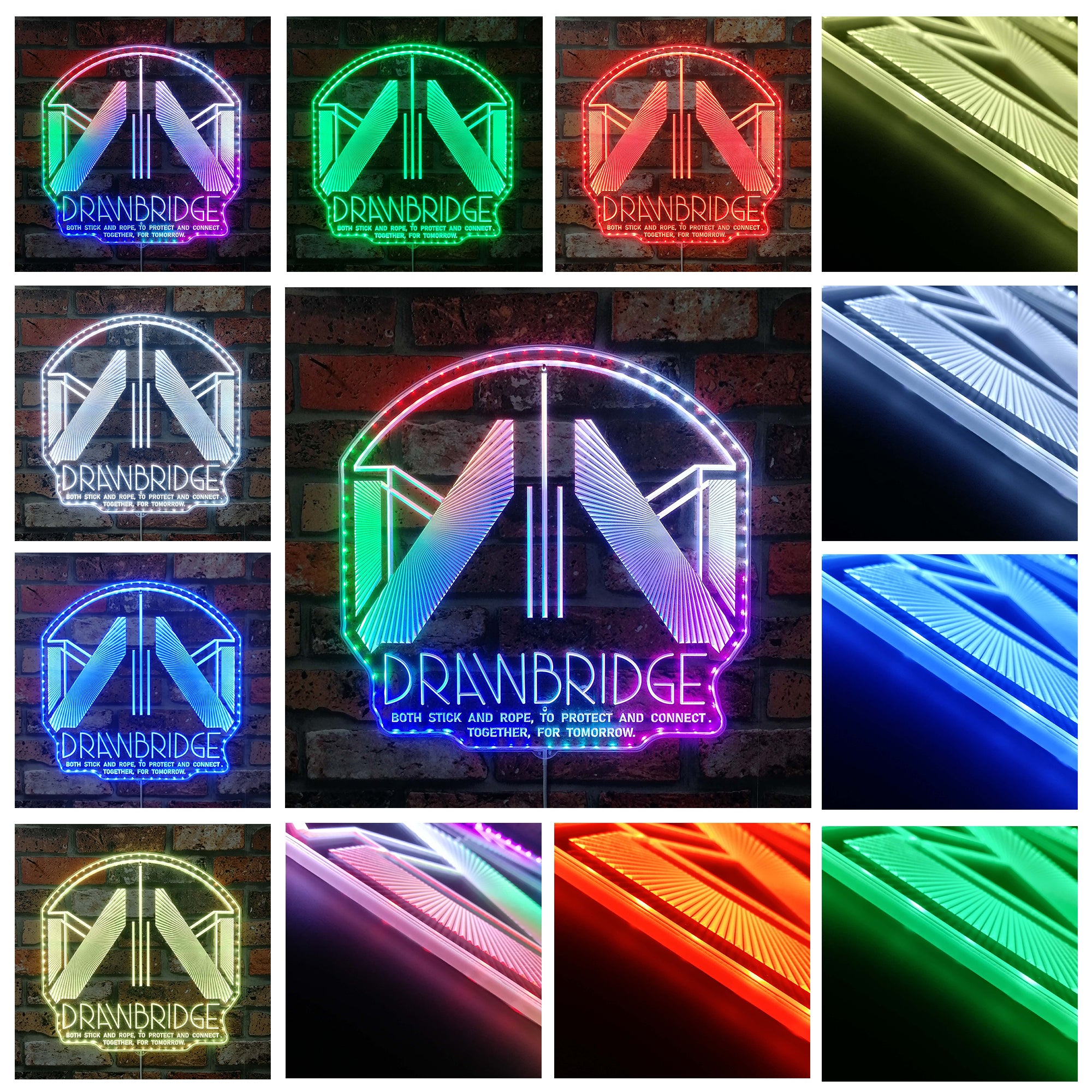 Death Stranding Drawbridge Neon LED Sign with Dynamic RGB Colors