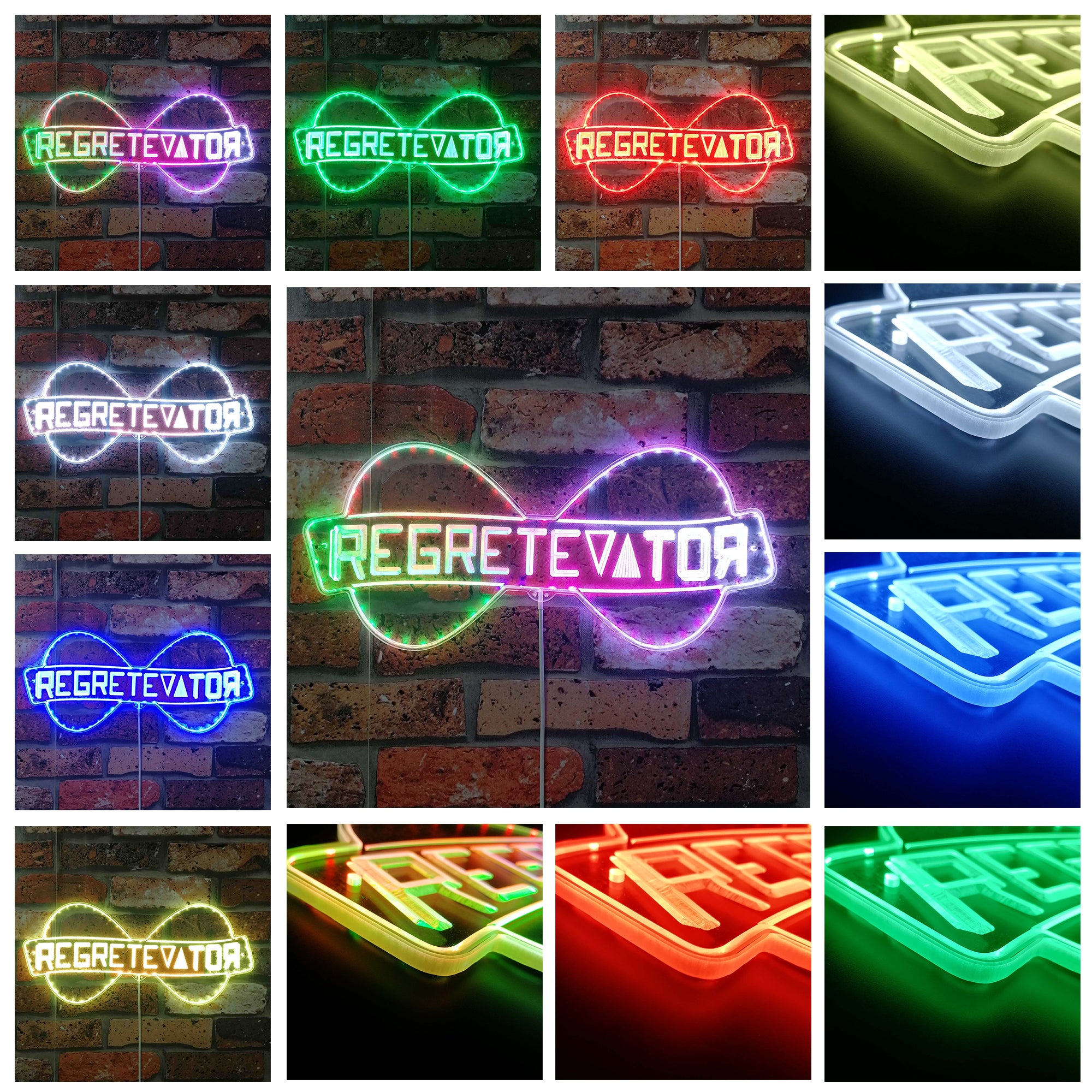 Regretevator Roblox Neon LED Sign with Dynamic RGB Colors