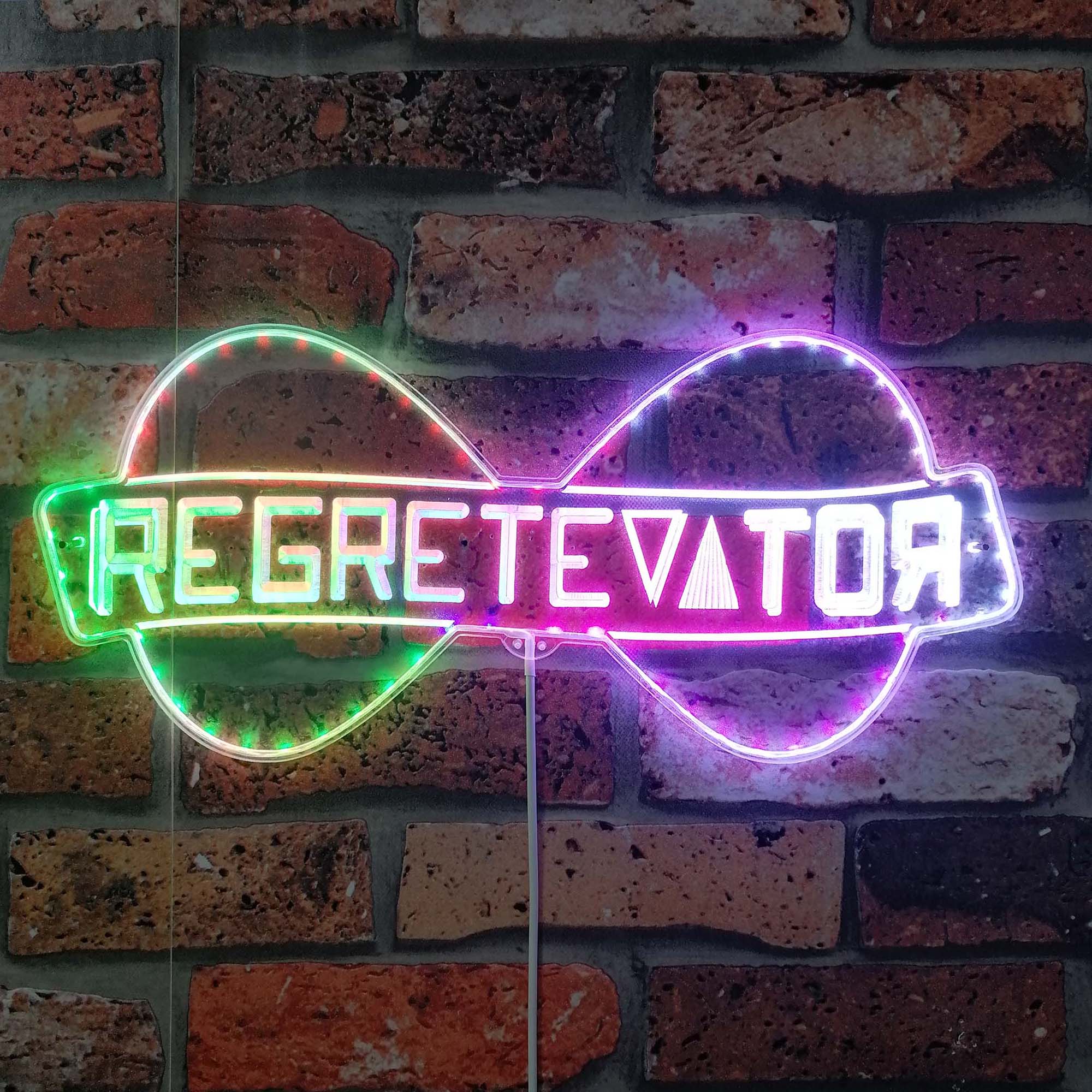 Regretevator Roblox Neon LED Sign with Dynamic RGB Colors
