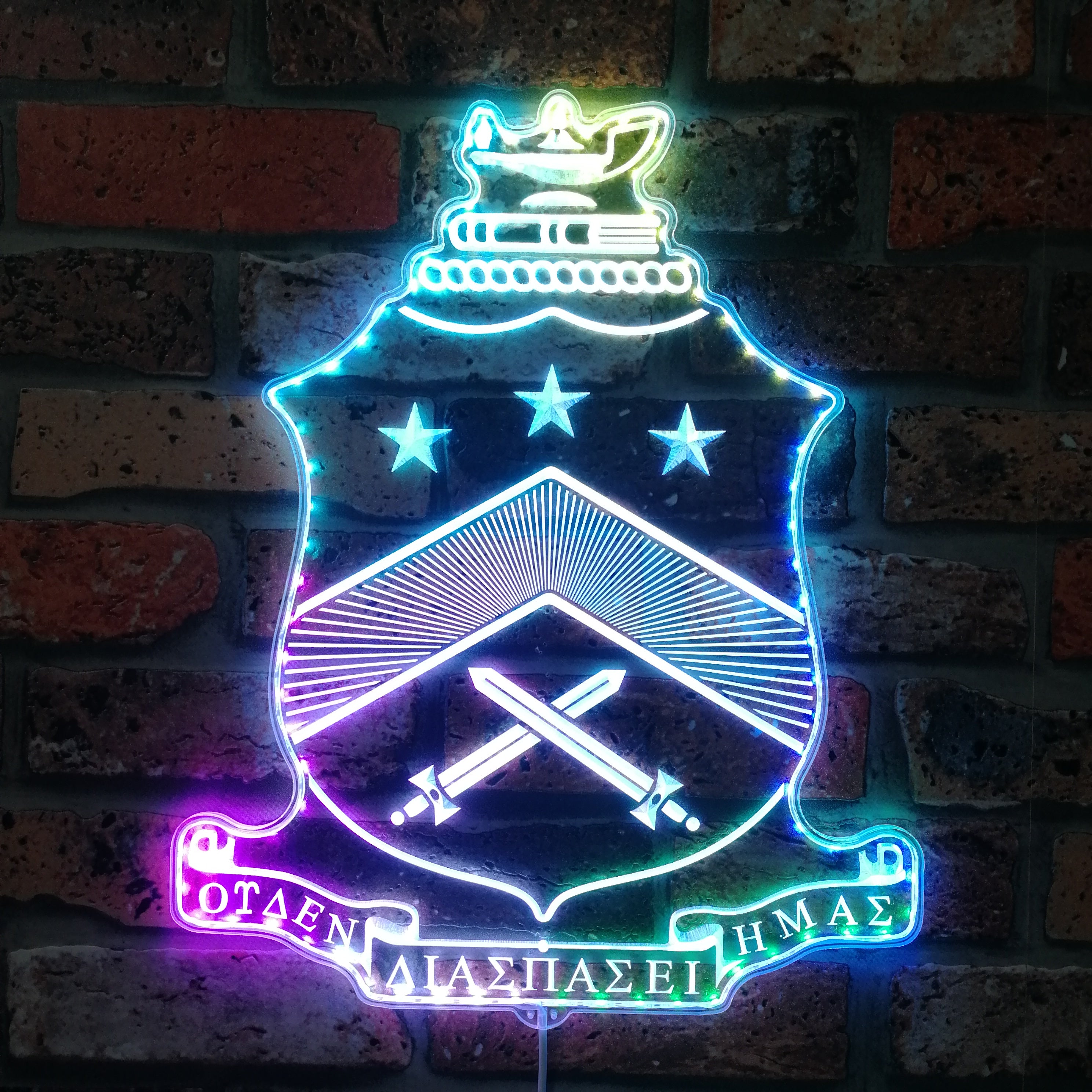 Pi Kappa Phi Fraternity Dynamic RGB Edge Lit LED Sign