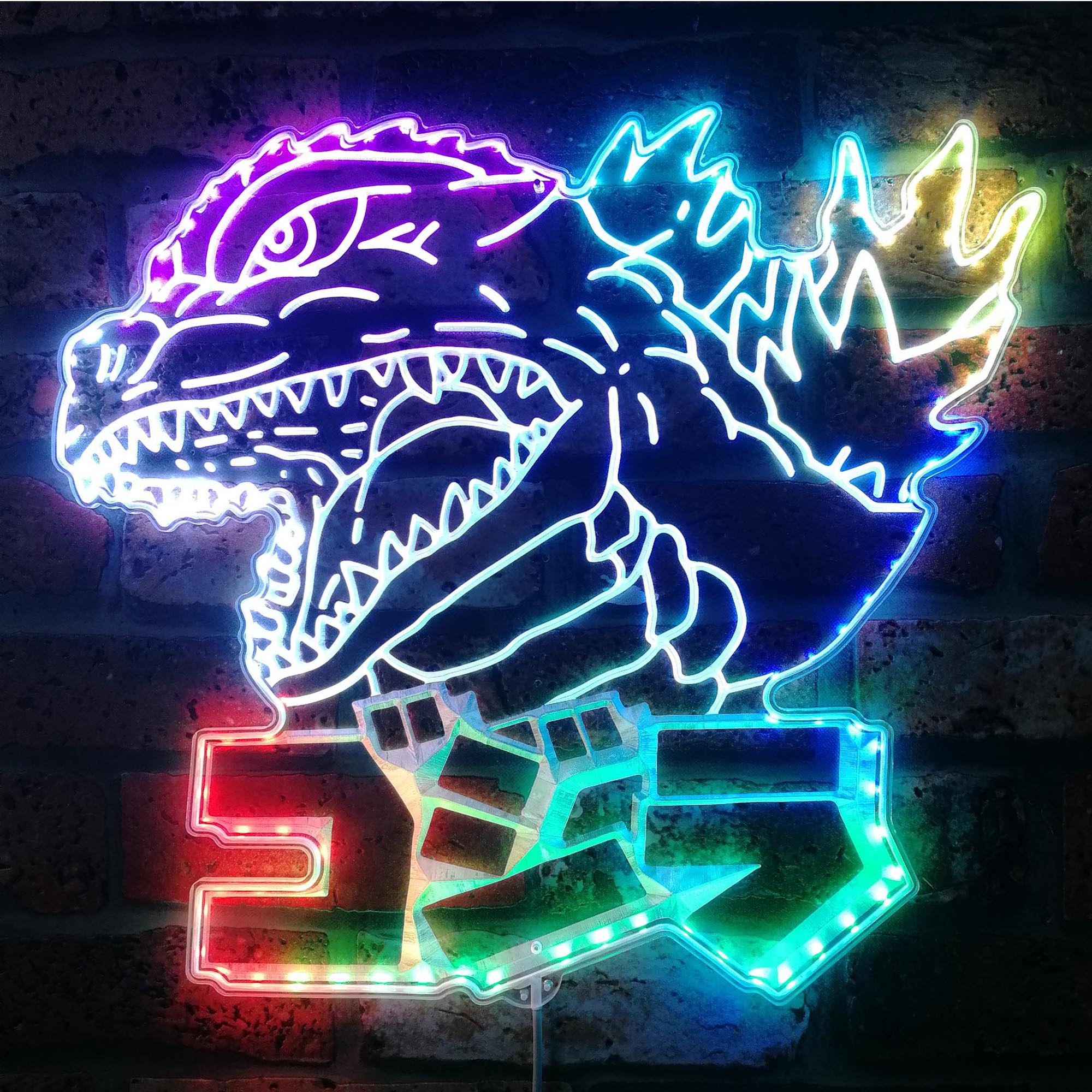 Godzilla Dynamic RGB Edge Lit LED Sign