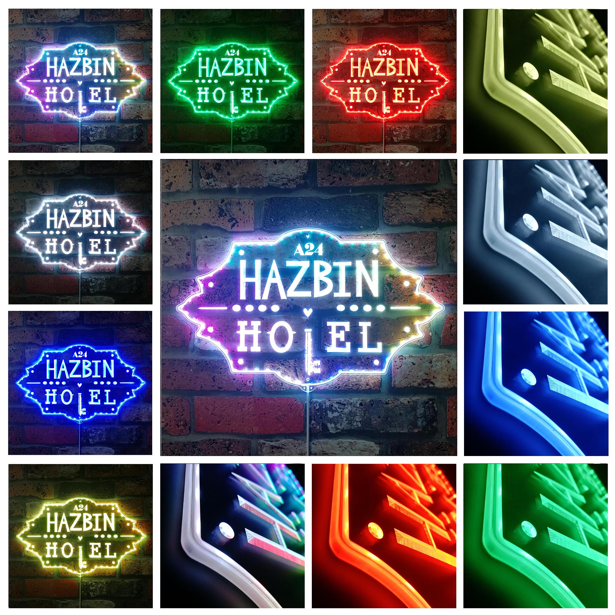 Hazbin Hotel Dynamic RGB Edge Lit LED Sign