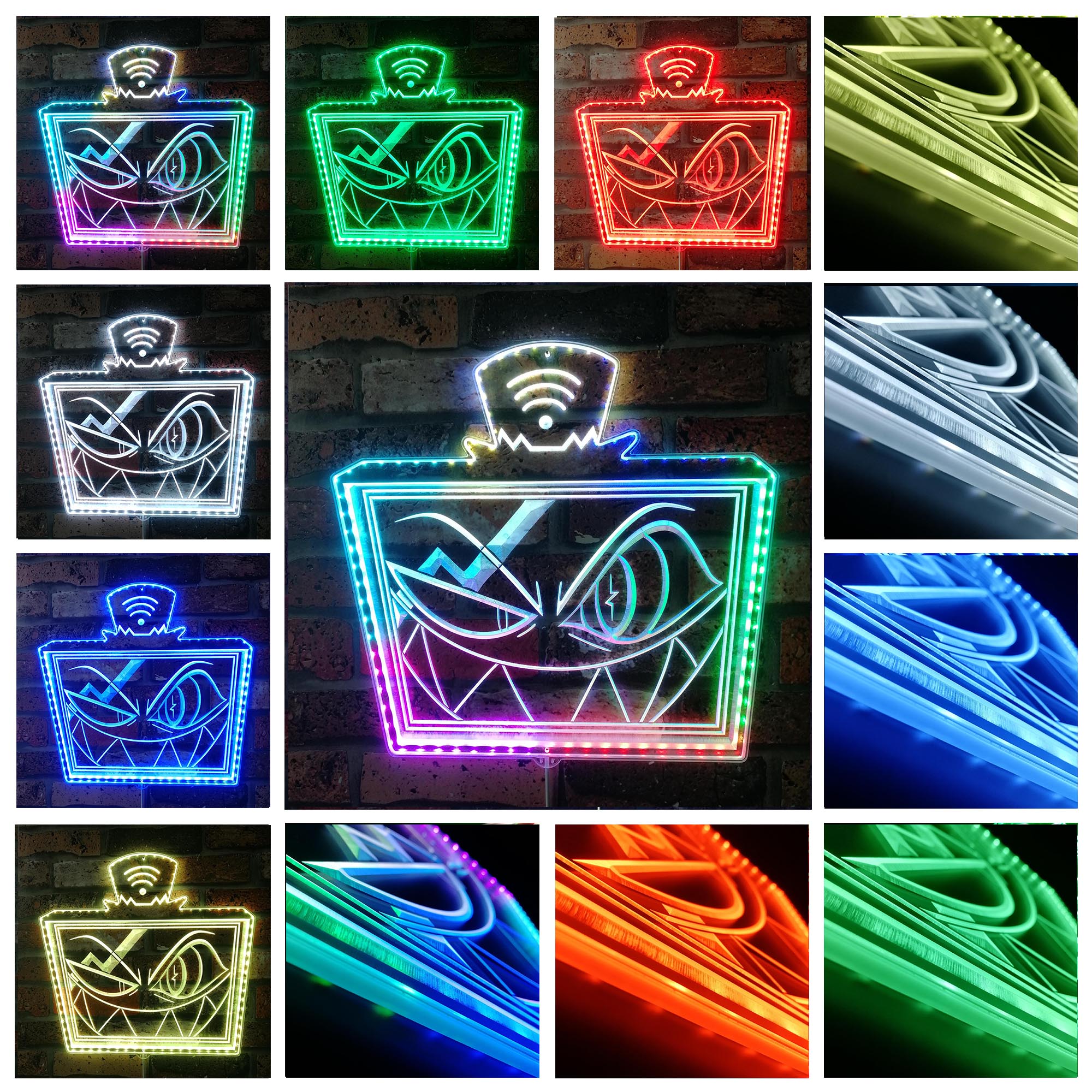 Hazbin Hotel Vox Dynamic RGB Edge Lit LED Sign