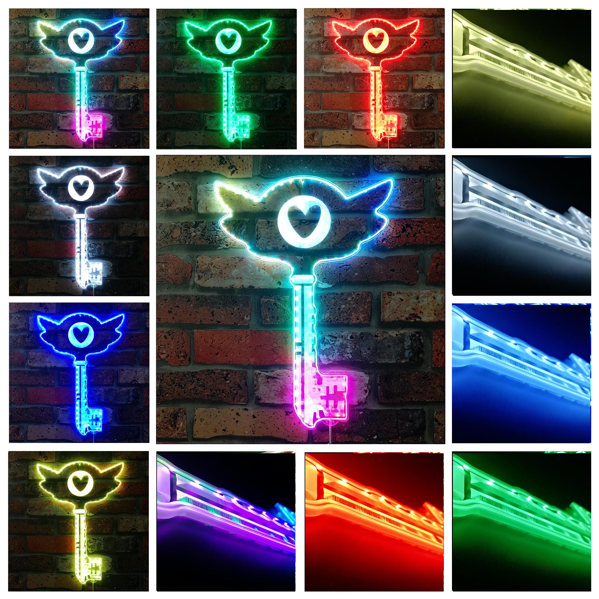 Hazbin Hotel Key Dynamic RGB Edge Lit LED Sign