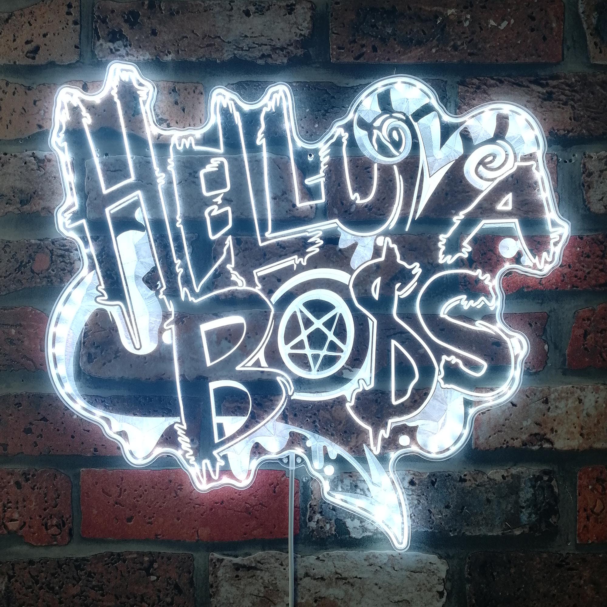 Helluva Boss Dynamic RGB Edge Lit LED Sign