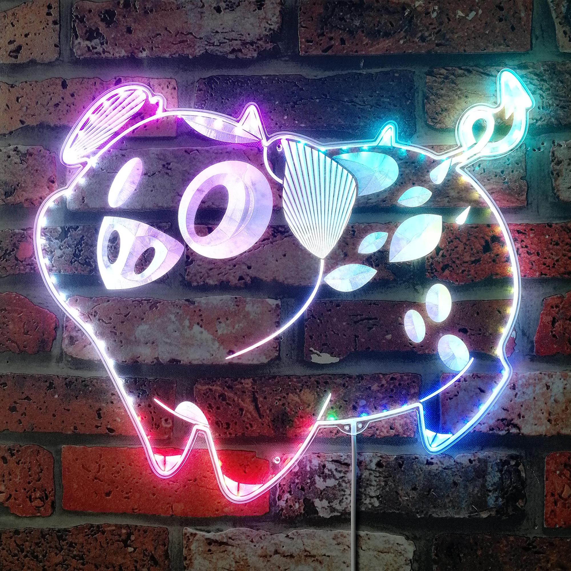 Hazbin Hotel Fat Nuggets Dynamic RGB Edge Lit LED Sign