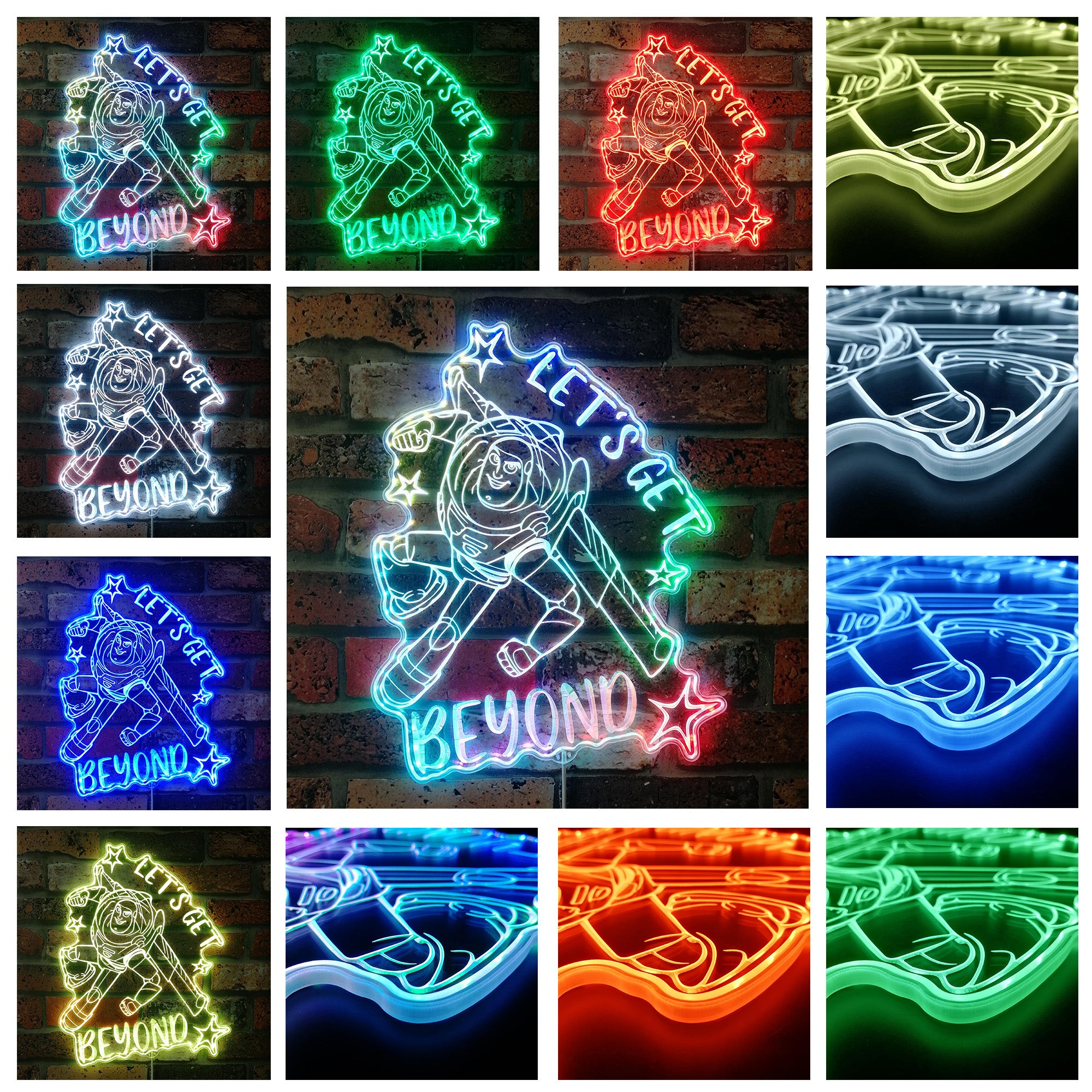 Buzz Lightyear Dynamic RGB Edge Lit LED Sign