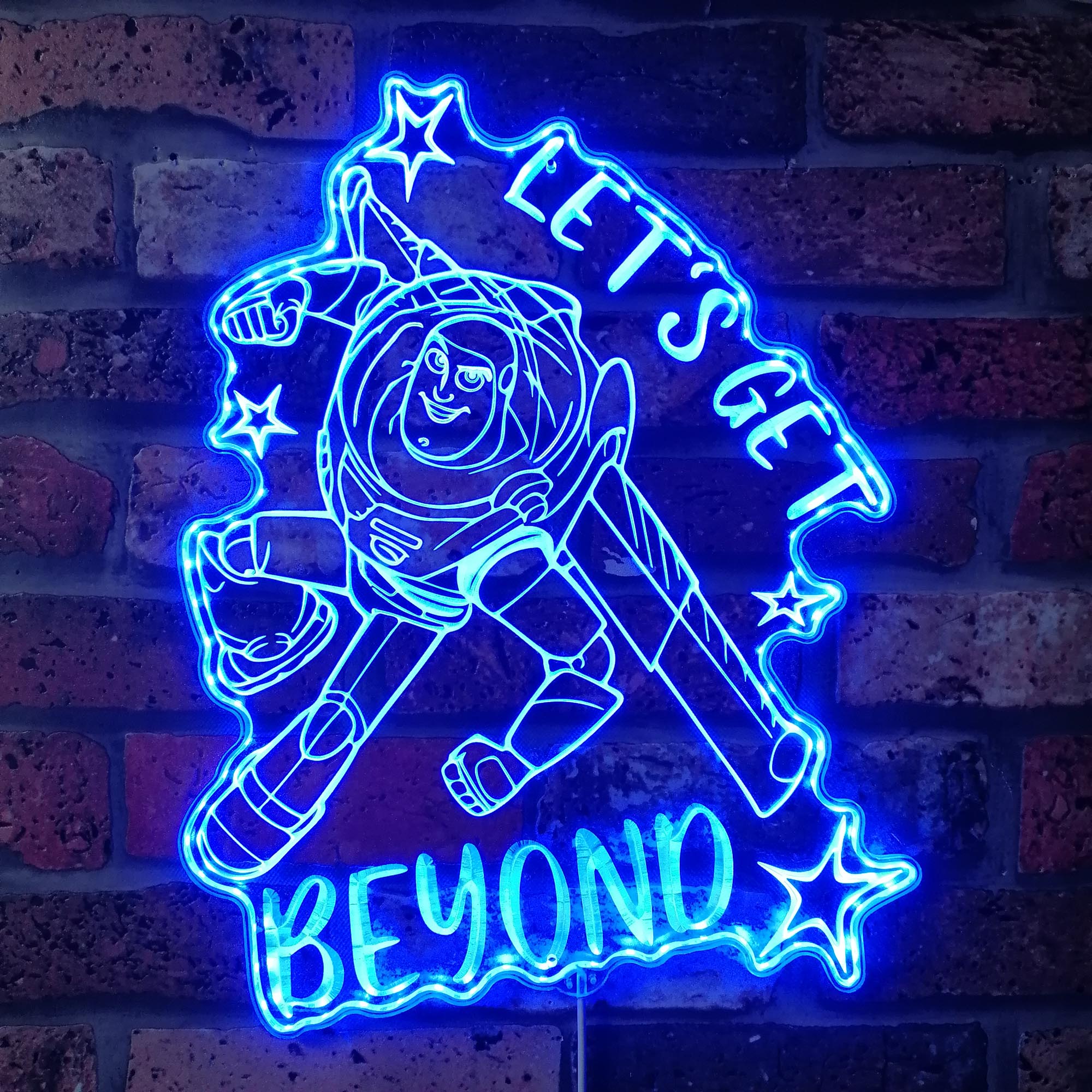 Buzz Lightyear Dynamic RGB Edge Lit LED Sign