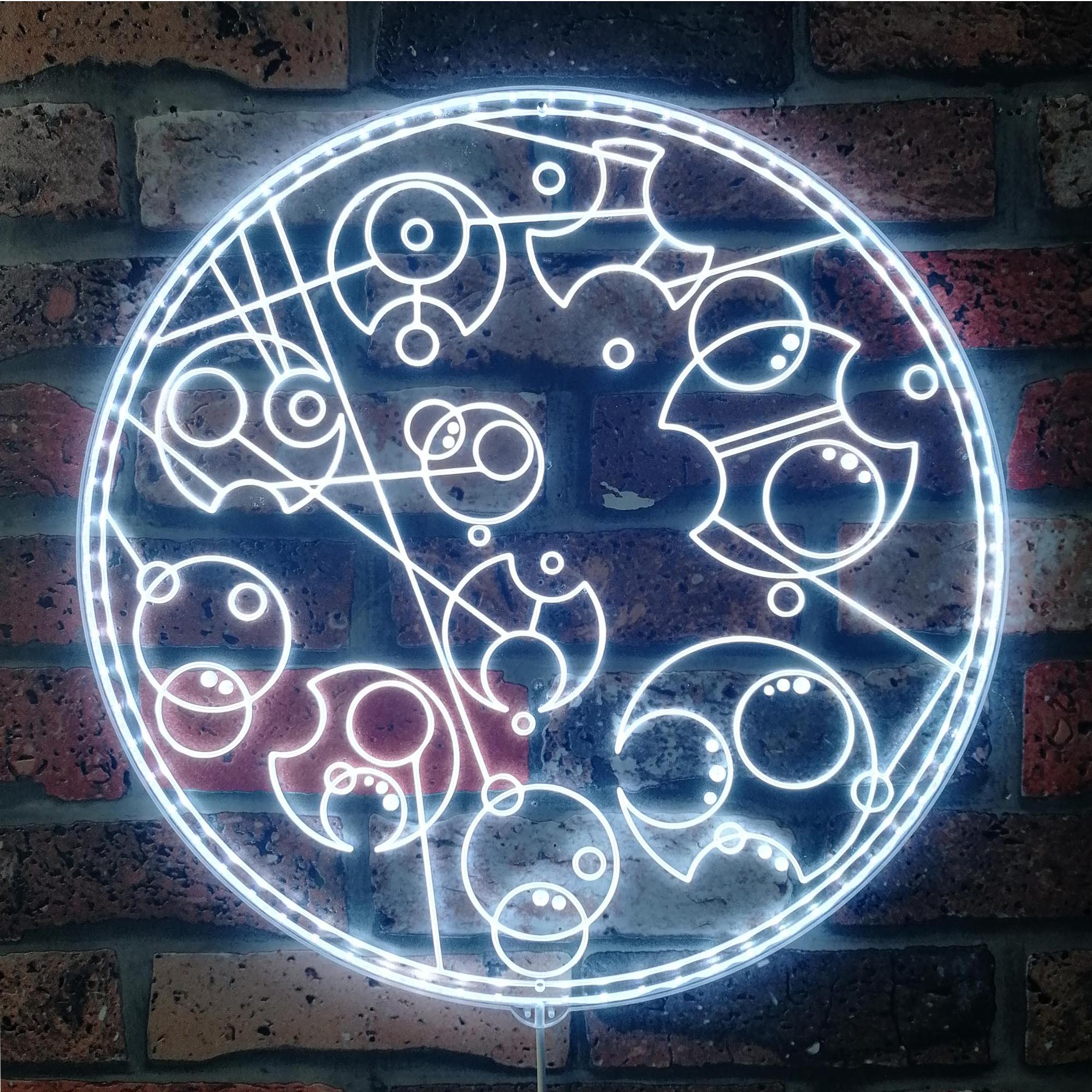 Custom Doctor Who Gallifreyan Dynamic RGB Edge Lit LED Sign