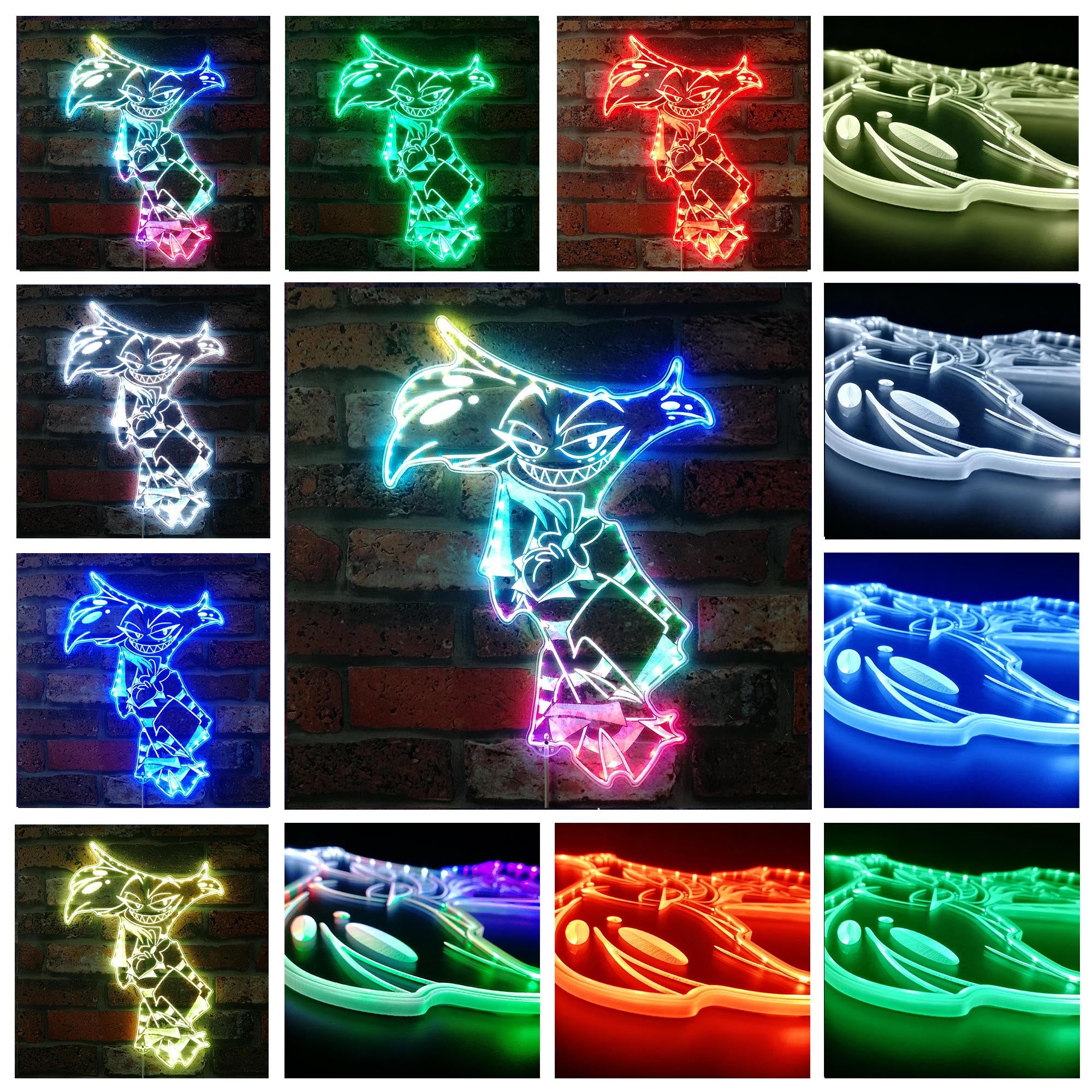 Angel Dust Hazbin Hotel Dynamic RGB Edge Lit LED Sign