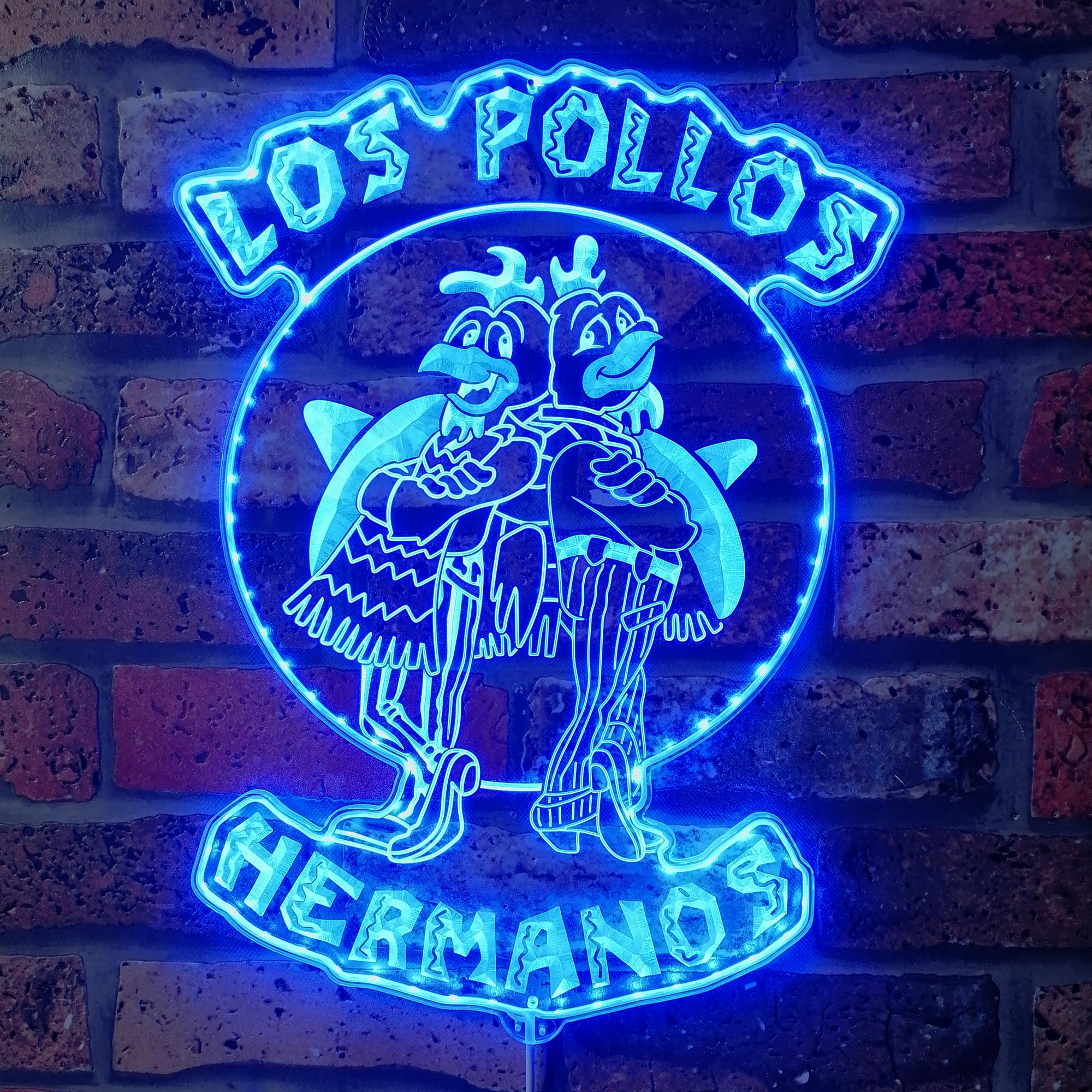 Los Pollos Hermanos Dynamic RGB Edge Lit LED Sign